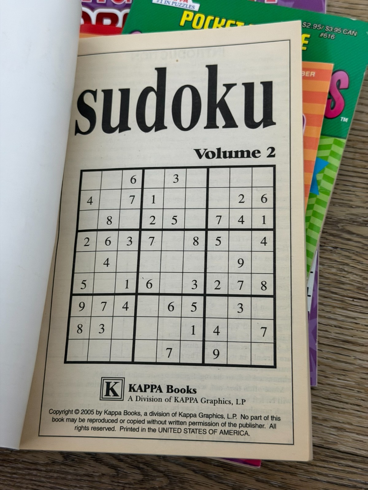 Puzzle Book Lot 6 Large Print Word Find Sudoku Crossword Kappa Puzzles