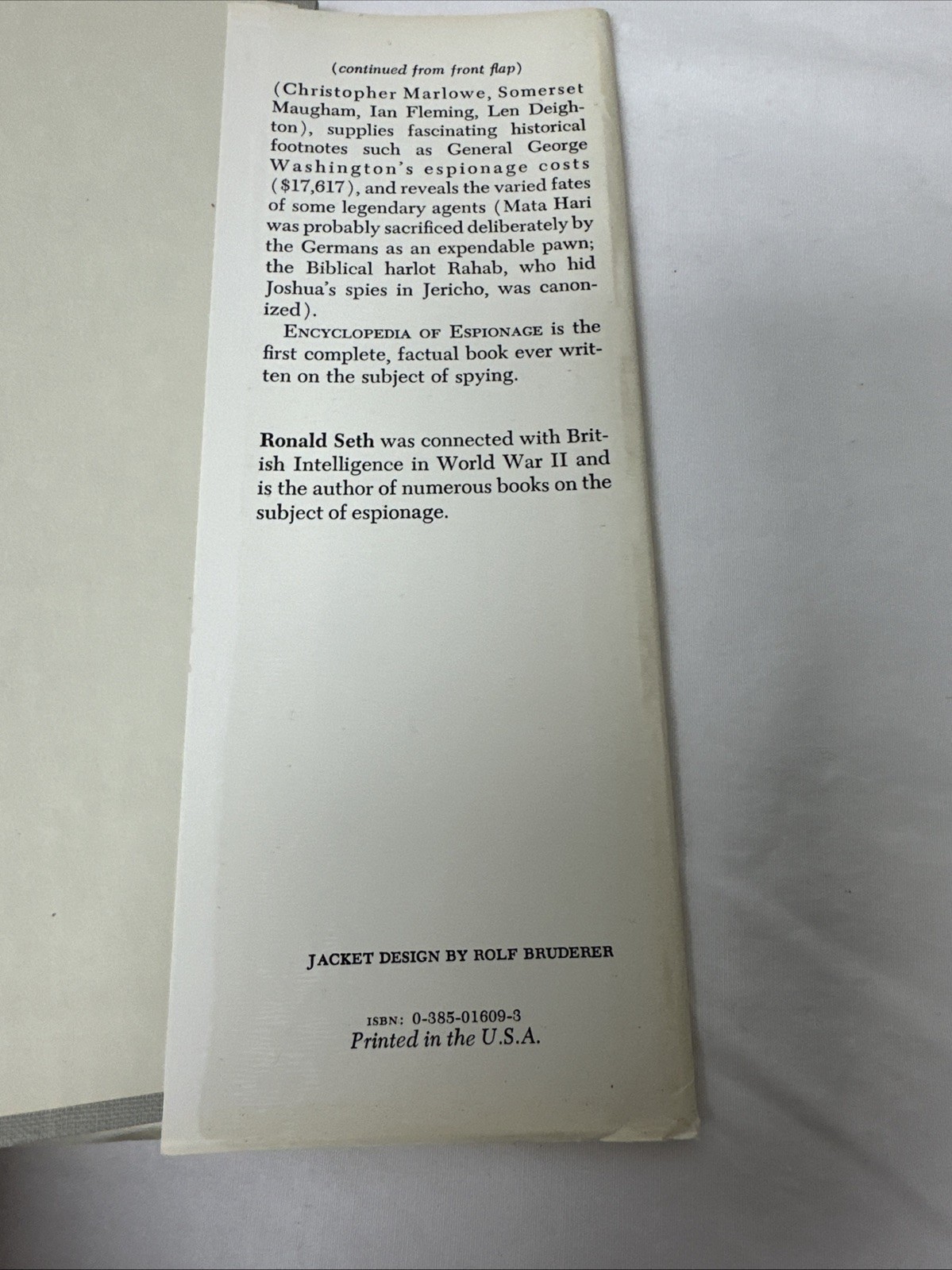 Encyclopedia of Espionage by Ronald Seth (Hardcover)