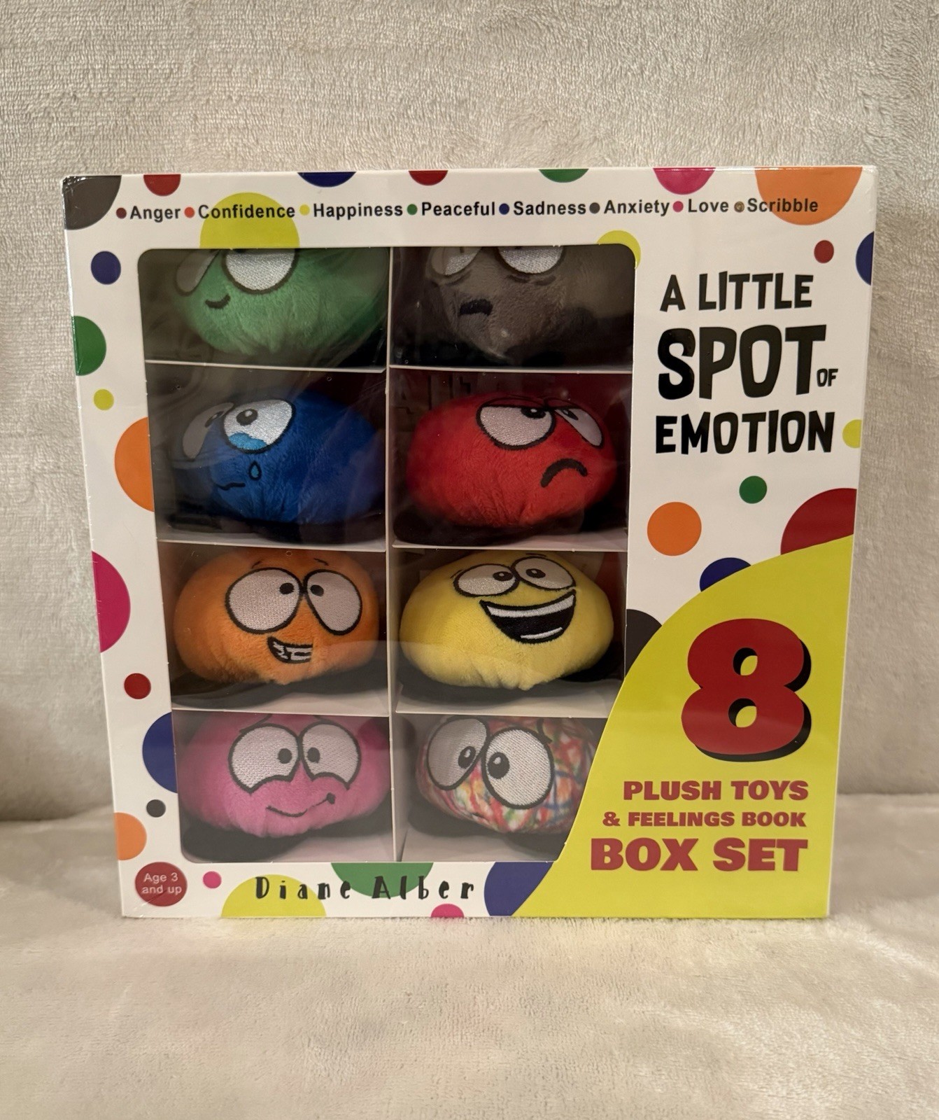 NEW A Little SPOT of Emotion 8 Plush Toys & Feelings Book Box Set & Poster
