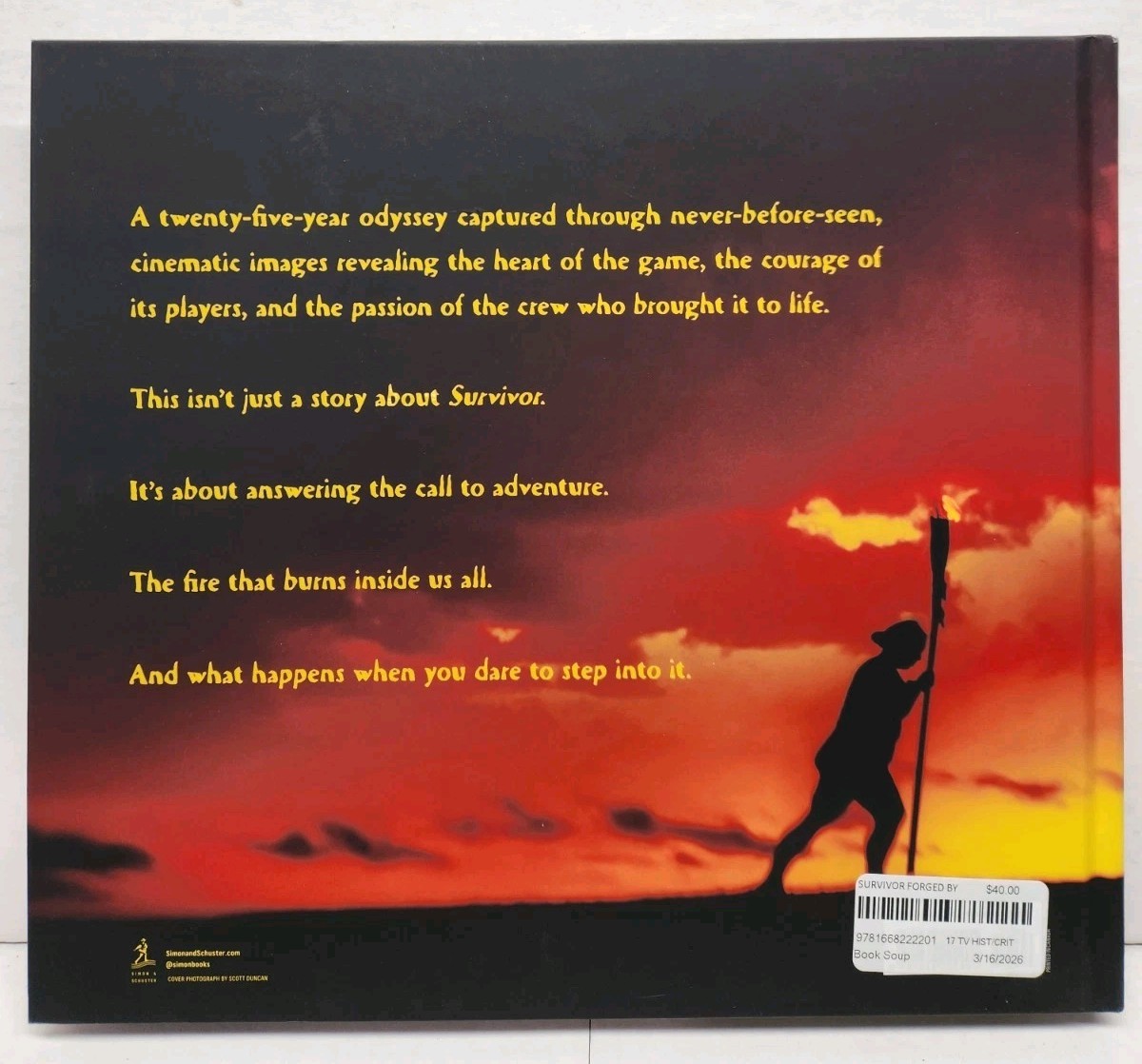 AUTOGRAPHED Jeff Probst SIGNED Book Survivor Forged By Fire 1st Ed * NOT TIPPED