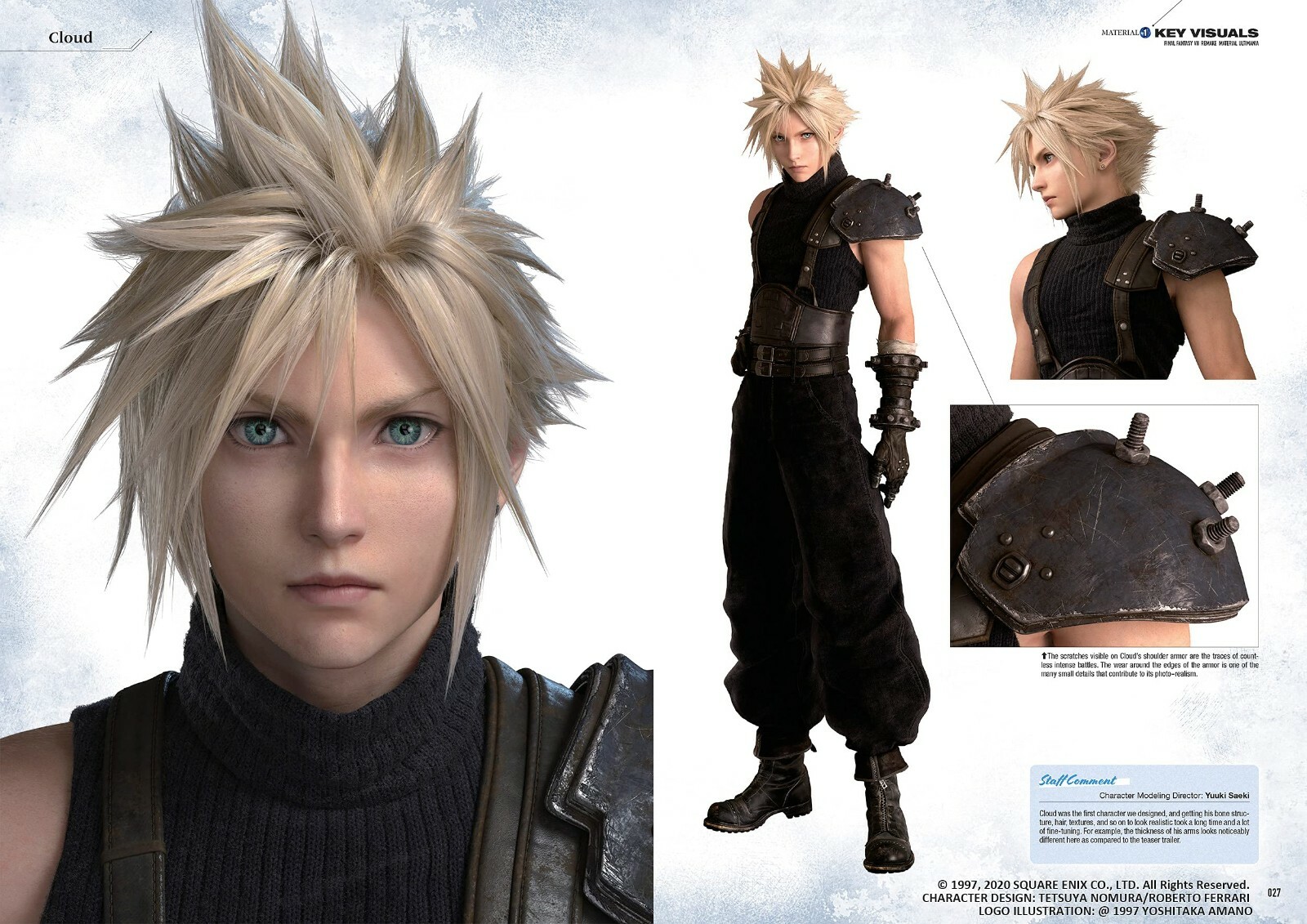 Final Fantasy VII Remake Material Ultimania ENGLISH Hardcover Art Works Book FF7