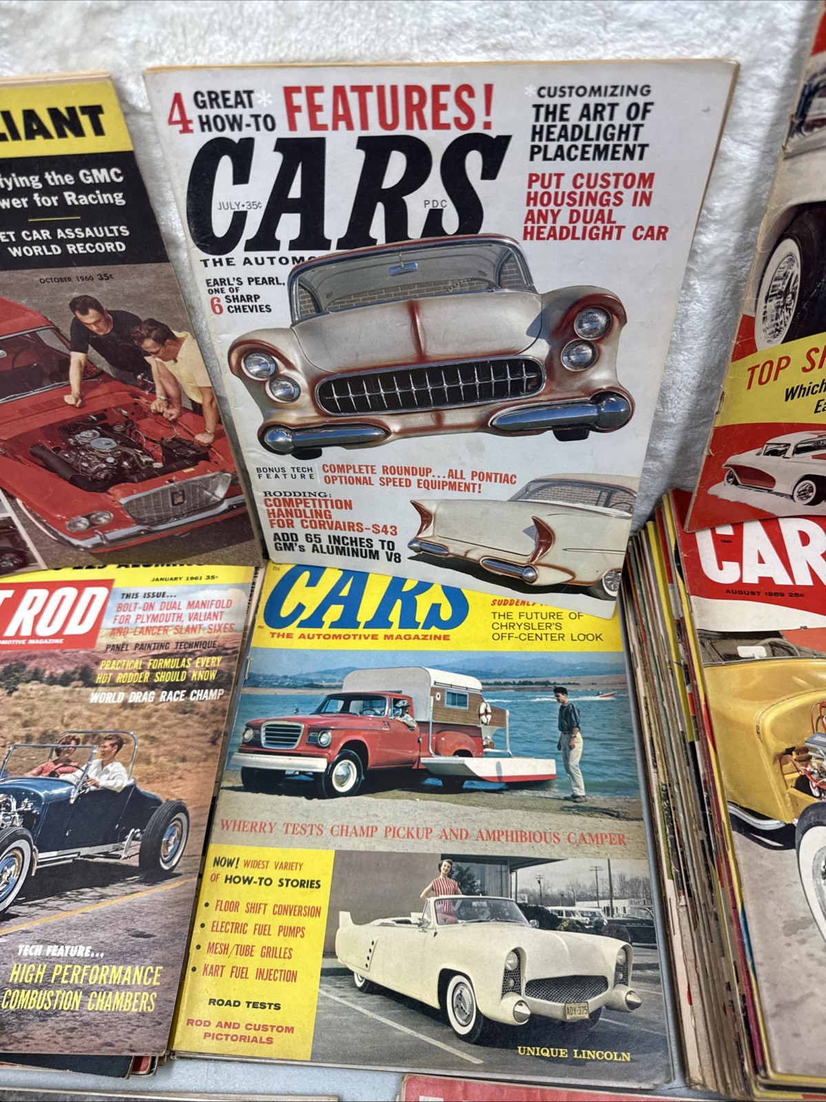 Lot Of 38 VTG Magazines-20 Car Craft 1959-63,5 Cars,3 MotorTrend 1958-64,10 Misc