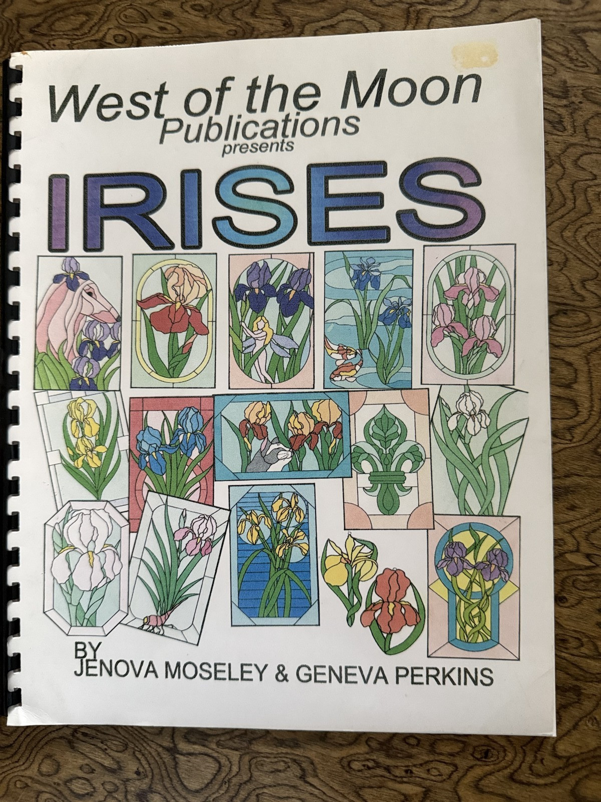Irises Coloring Book Spiral Binding 20 Pages NEW 2002