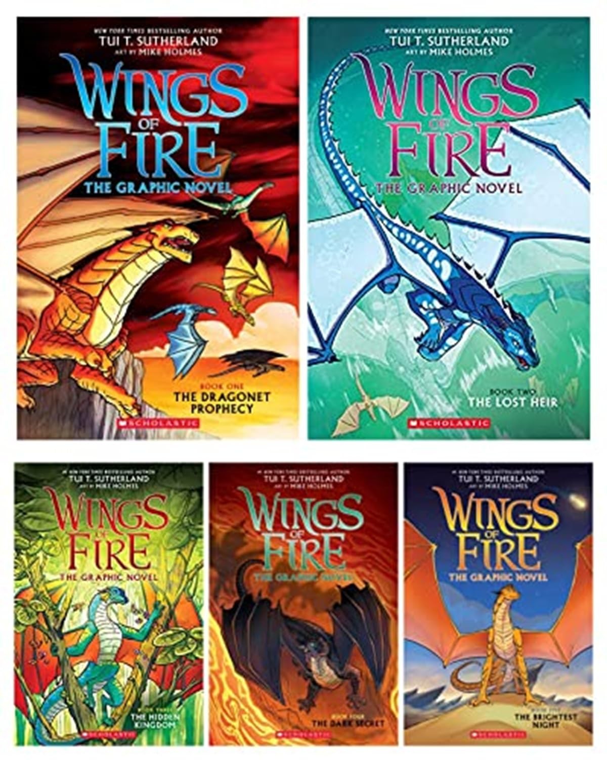 Wings of Fire Graphic Novels 5 Book Collection (Book #1 – #5)