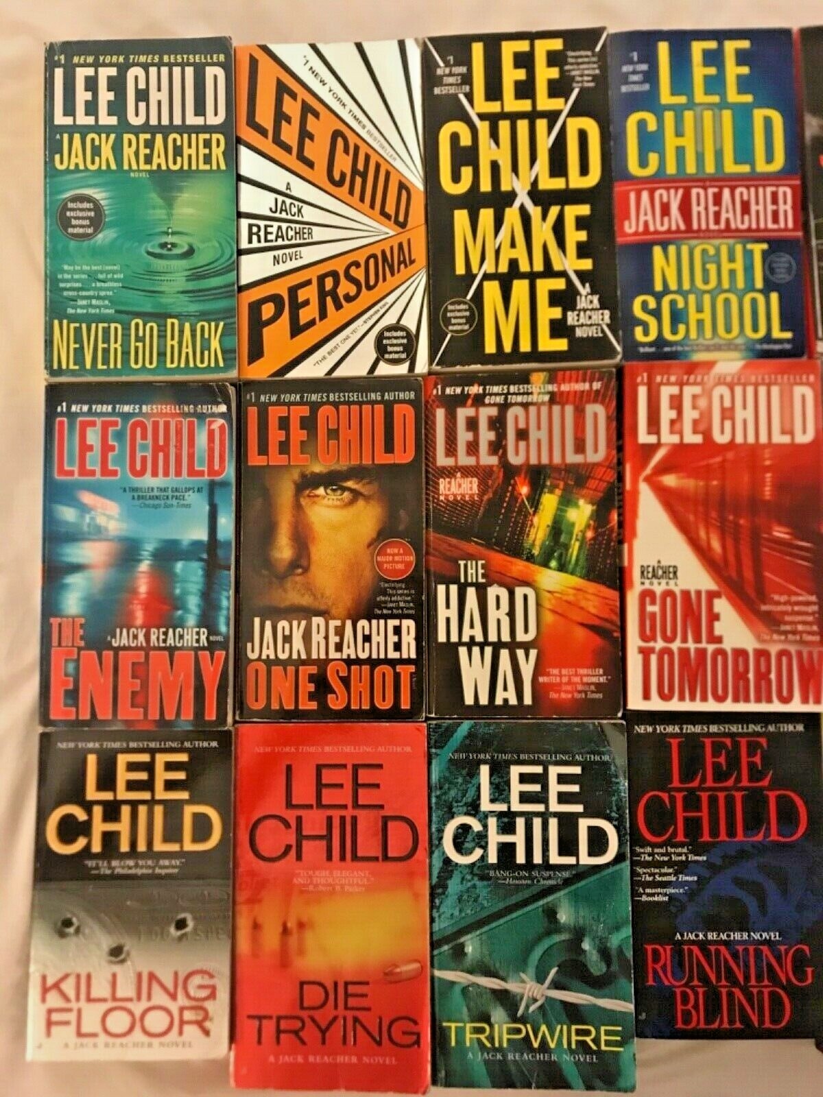 MIXED RANDOM LOT 12 Lee Child Jack Reacher PB Book Thriller Mystery FREE SHIP