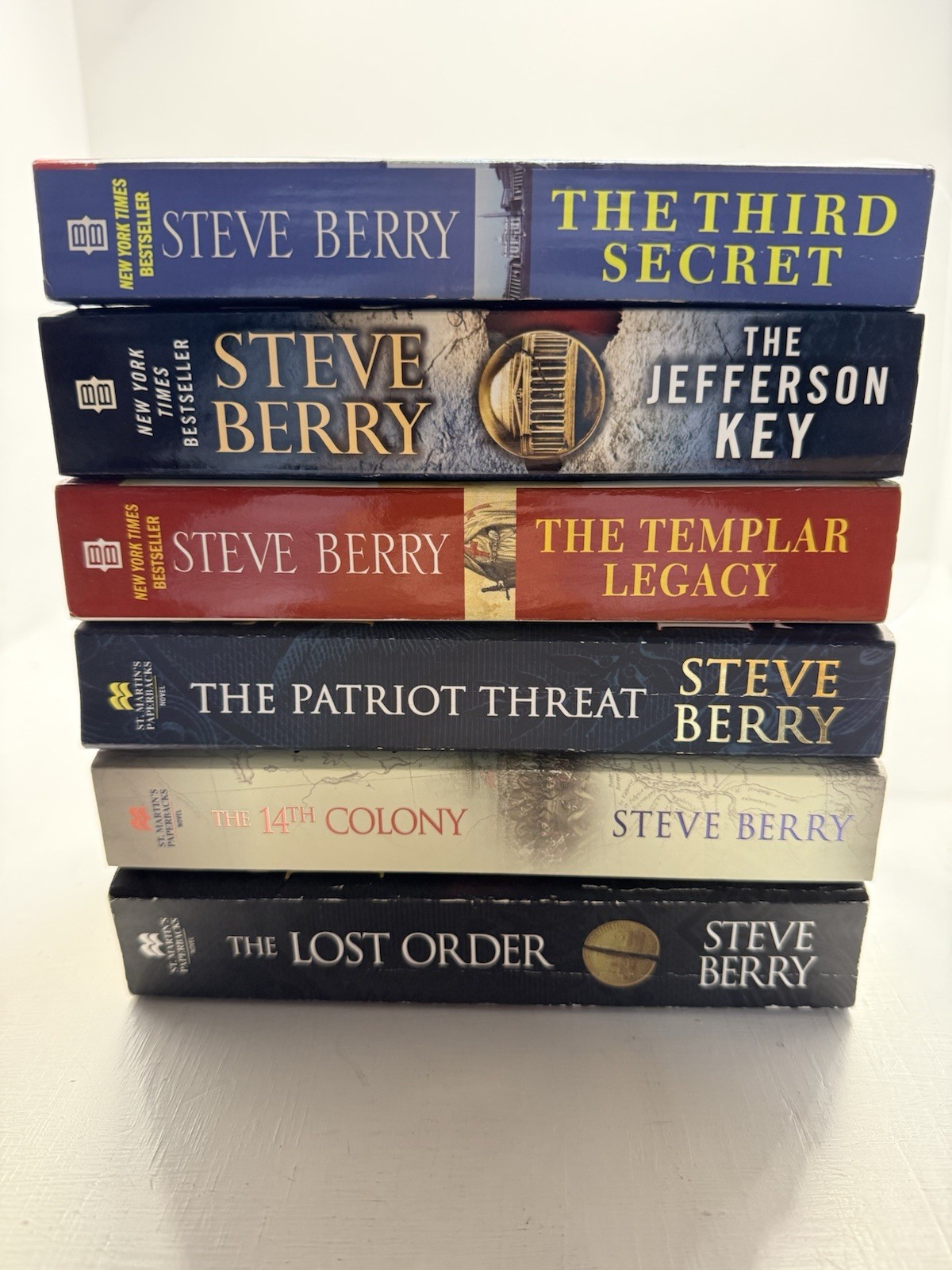 Steve Berry Cotton Malone Paperback Lot 6 Templar Jefferson Patriot
