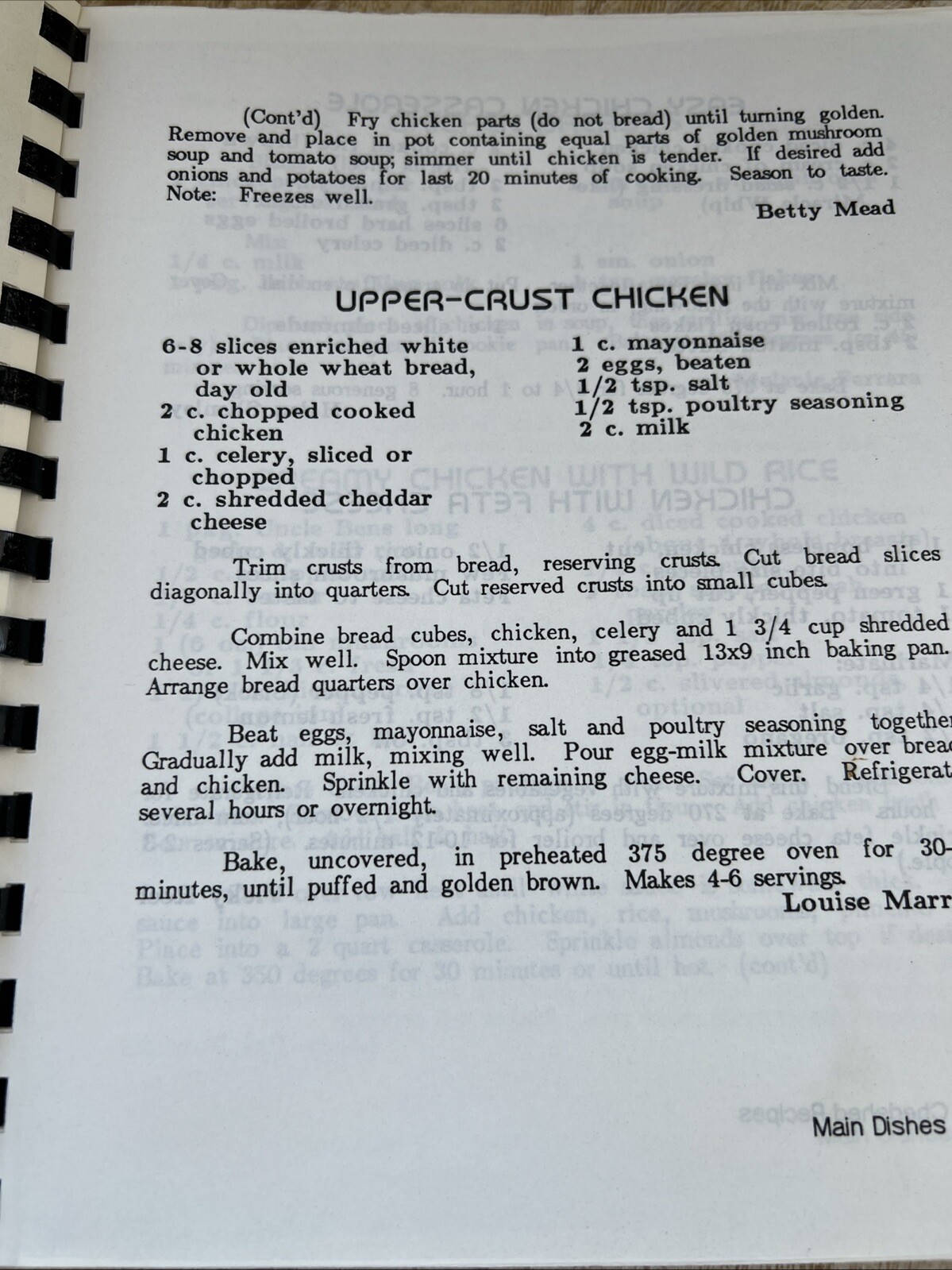 Cherished Recipes Old &d New St. Peter The Apostle Church Parsippany NJ Spiral