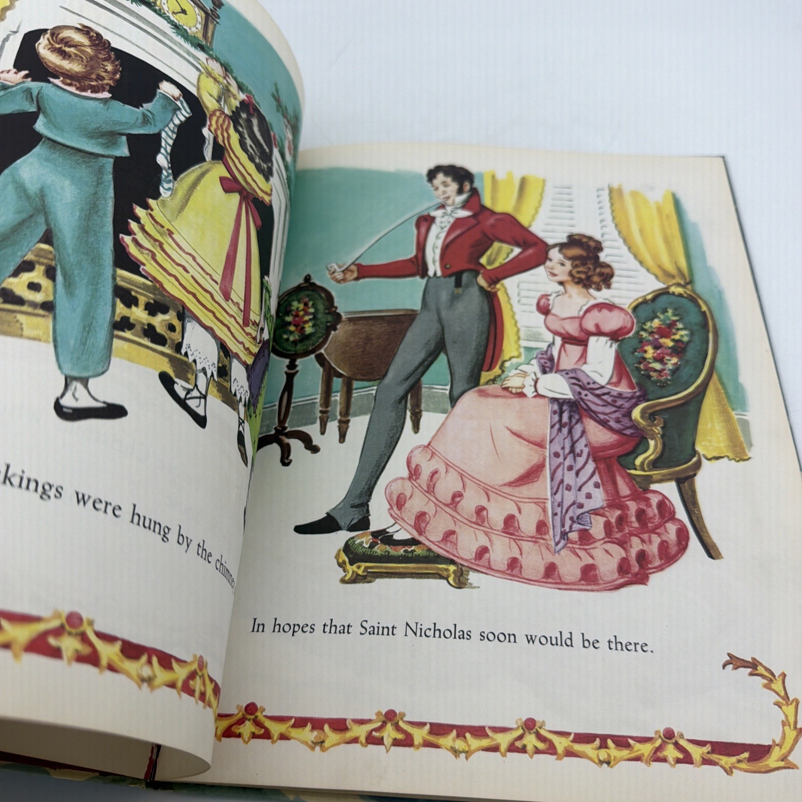 The Night Before Christmas Golden Press 1950 HC Moore Malvern Big Golden Book