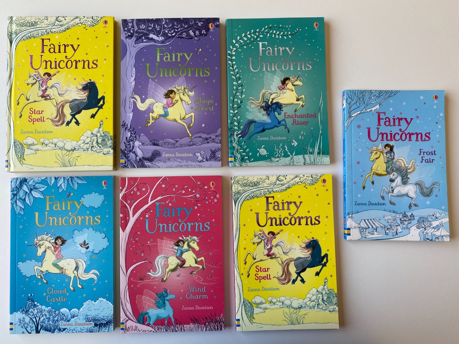 FAIRY UNICORNS LOT 7~Zanna Davidson~USBORNE~River~Forest~Frost~Star~Castle~Wind~