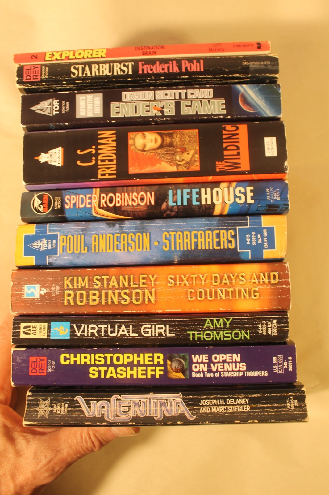 Lot of 10 Science Fiction Books – CS Friedman, Spider Robinson, Pohl, Delaney