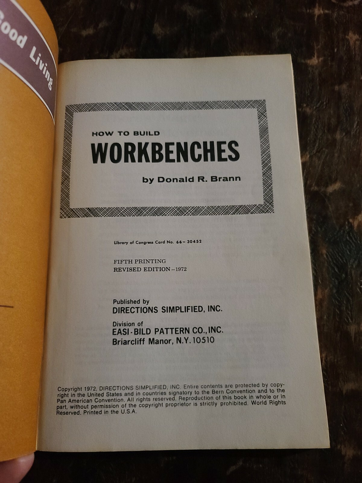 How to Build Workbenches, Sawhorse Tool Chests, And Other Projects 1970