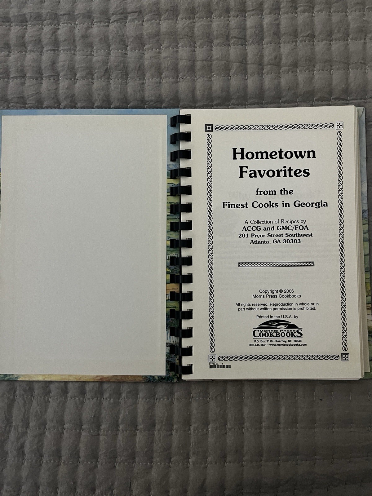 Hometown Favorites Georgia Spiral Bound Cookbook by ACCG Morris Press