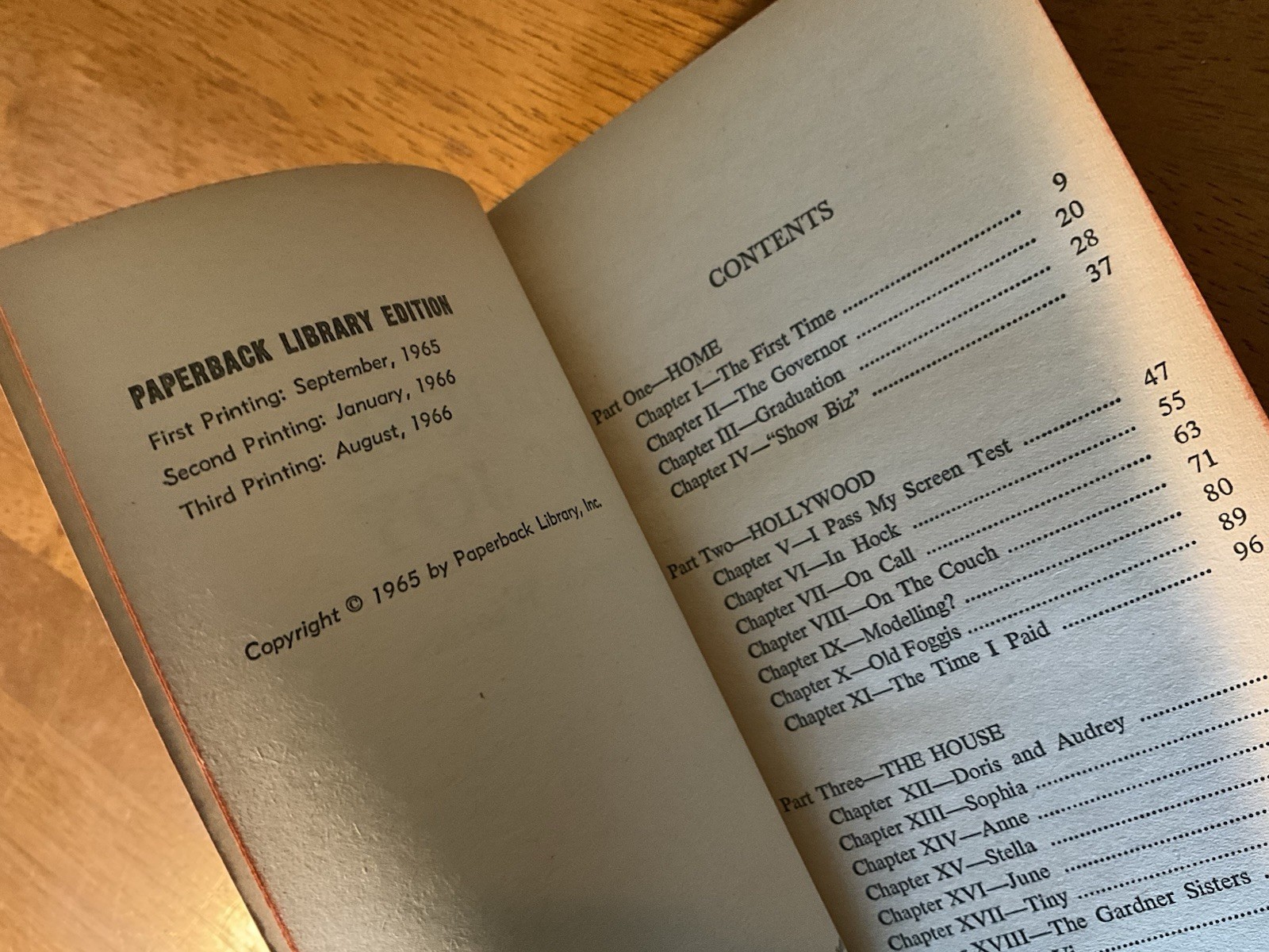 House of Joy Joannie Winters Adult Autobiography 1966 Papberback Library Sleaze