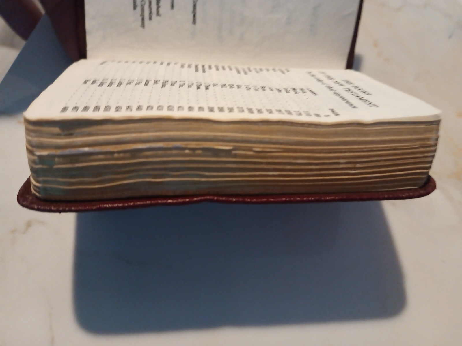 New Testament Psalms Proverbs Mini Pocket Bible Maroon 1968 National Bible Press