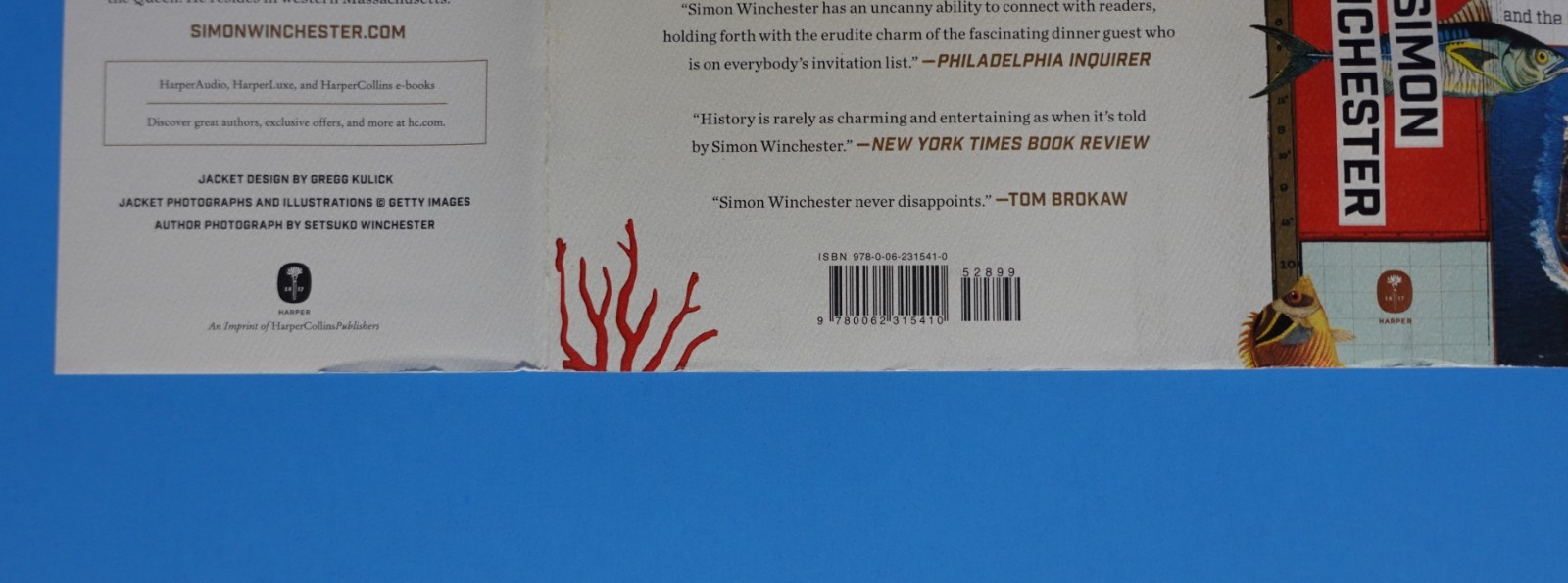 PACIFIC BY SIMON WINCHESTER, SIGNED ON THE TITLE PAGE