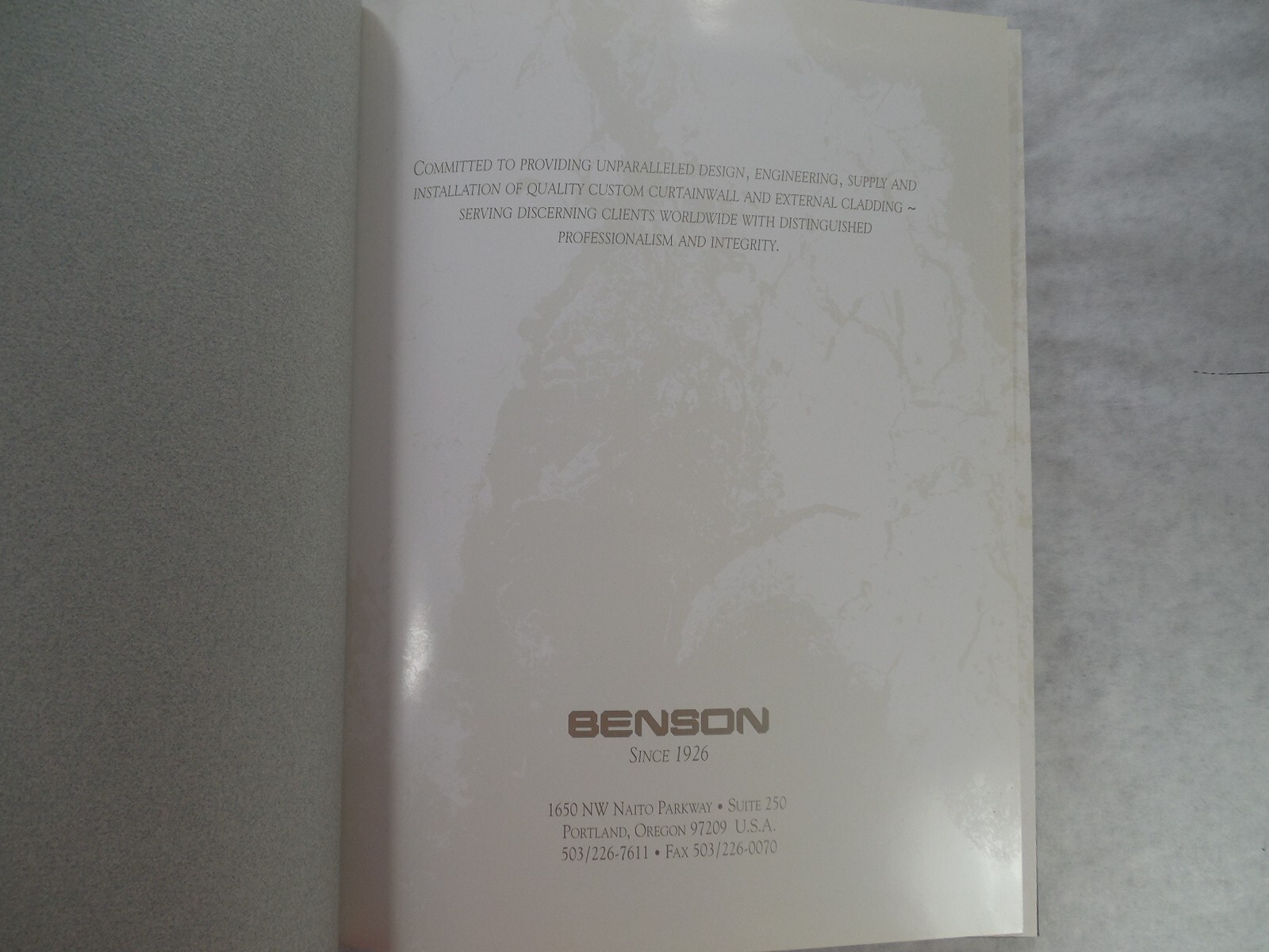 Benson Since 1926, Benson Industries, Inc. Building Projects Brochure, Glazing
