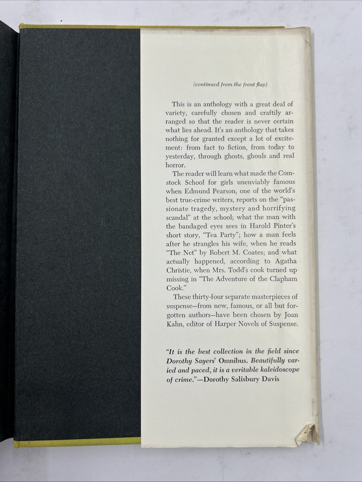 The Edge Of the Chair Joan Kahn editor Harper & Row 1st Ed HC w/DJ 1967 Suspense