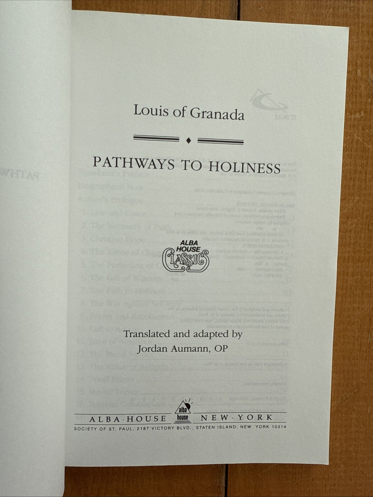 PATHWAYS TO HOLINESS By De Granada Luis & Jordan Aumann *Excellent Condition*