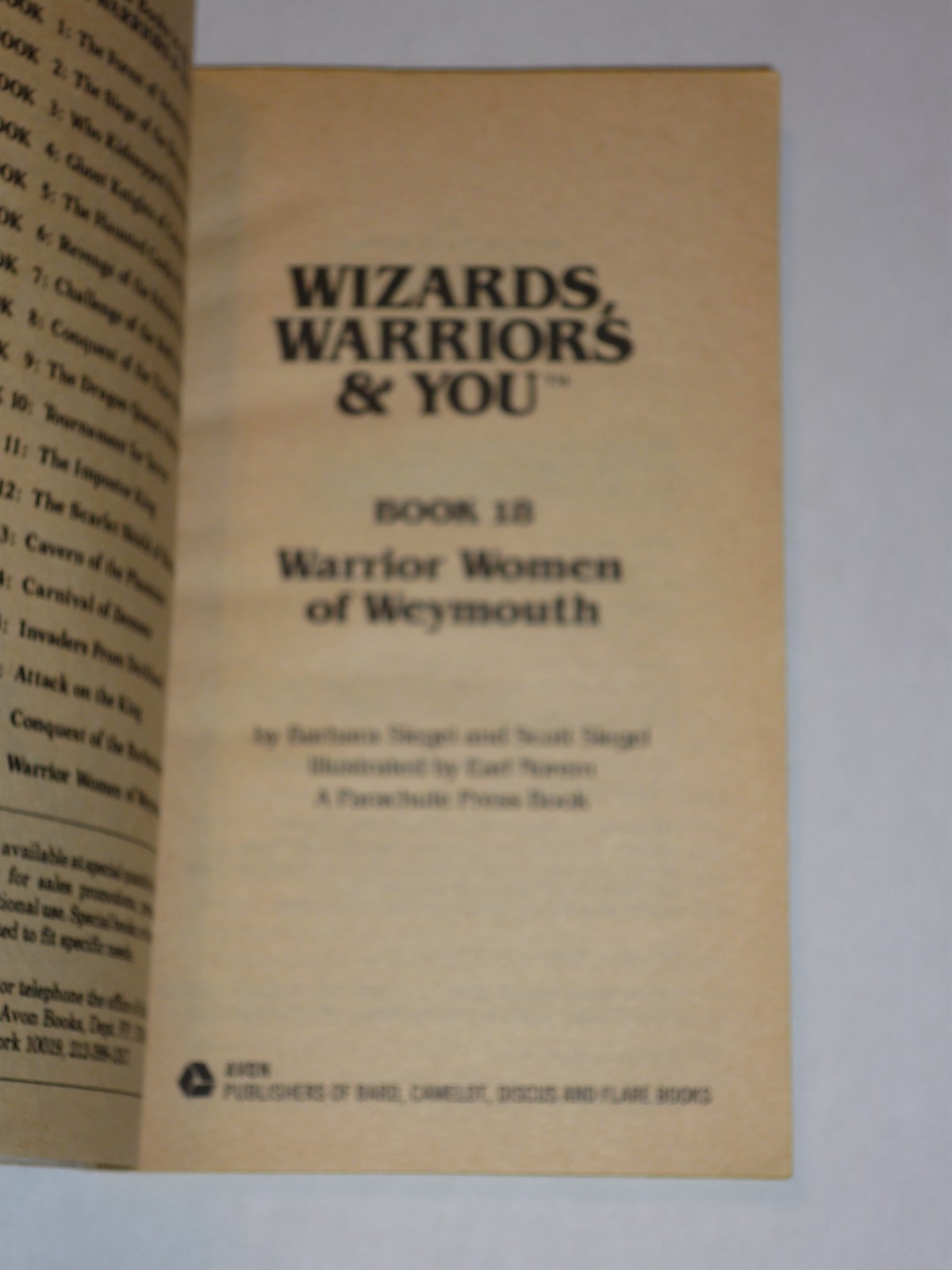Wizards Warriors & You #18 Warrior Women of Weymouth, RARE Vtg PB Role-Playing