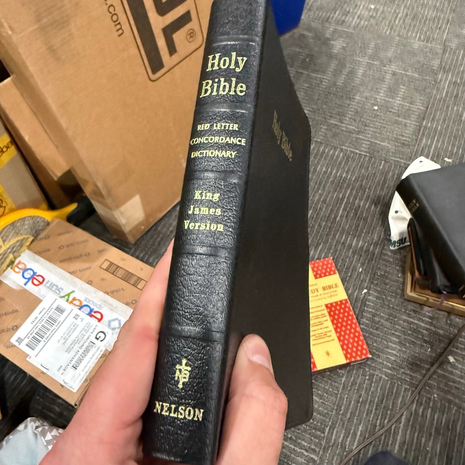 Vintage Nelson Study Bible 1970 Black Concordance Dictionary w/ Box 283