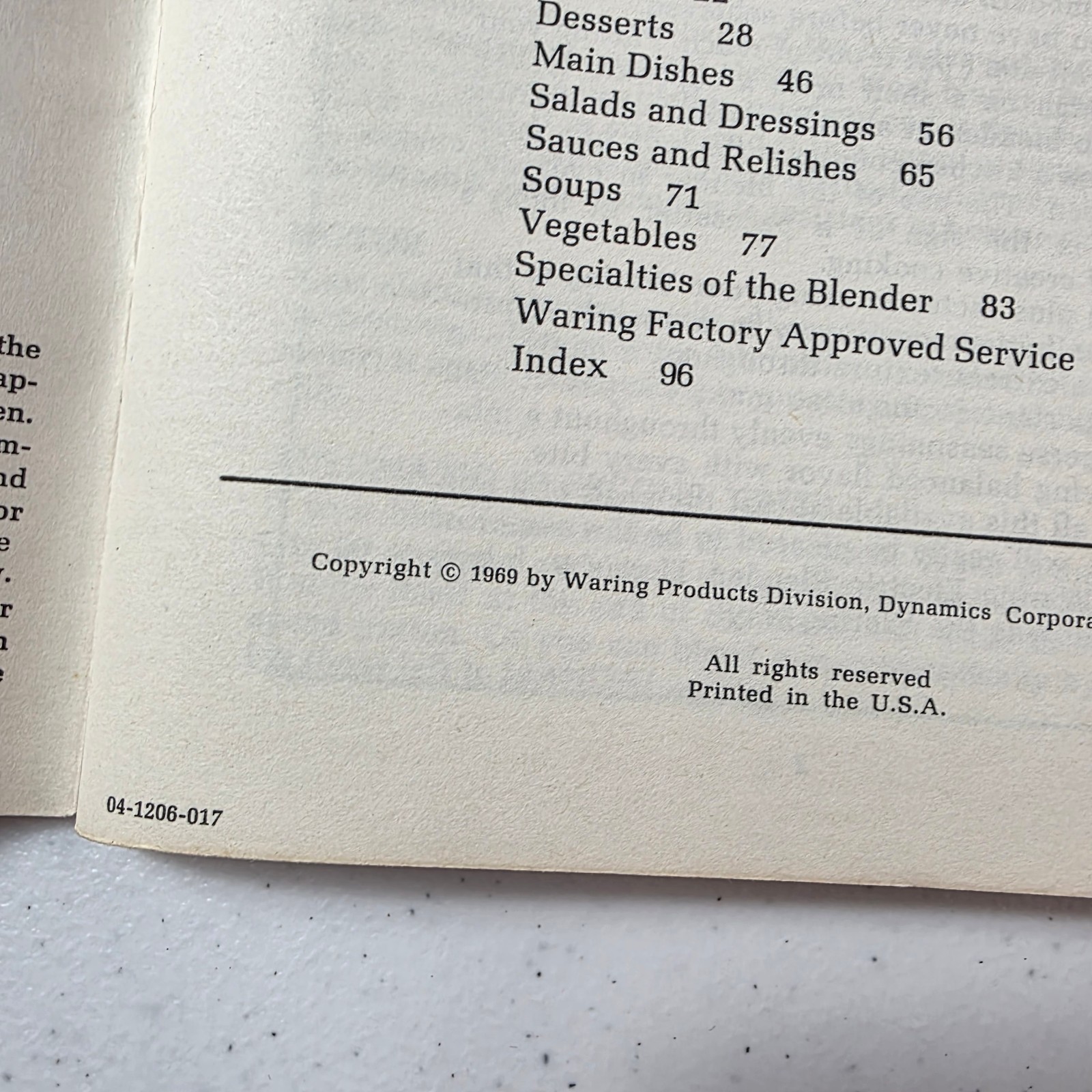1969 Waring 14 Speed Blender Recipe Book “The Pleasure of Blending” 92 Pages