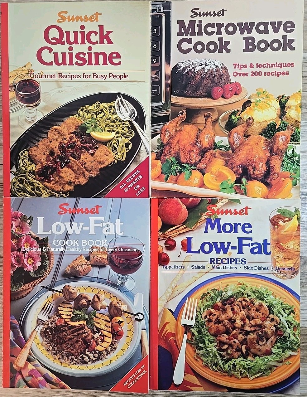 SUNSET Magazine COOKBOOKS Lot of 12 Vintage Recipes Seafood Italian Barbecue