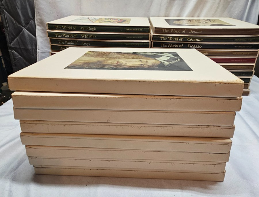 1967 Complete Set of 28 Time Life Library of Art Hardcovers w/Slip Covers-USED