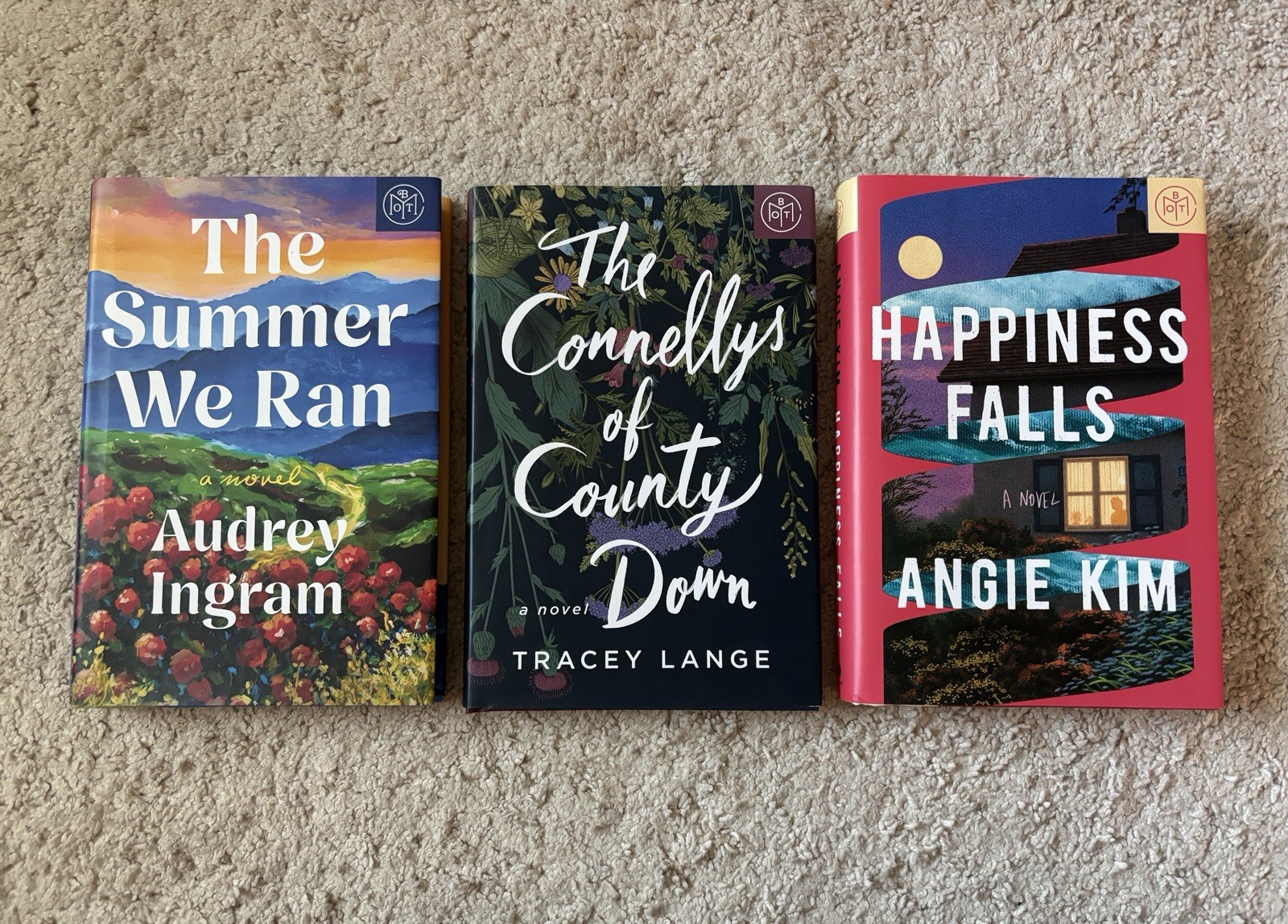 BOTM Lot 3 Hardcover Books- Romance/Thriller/Lit Fic- Angie Kim, Ingram, Lange