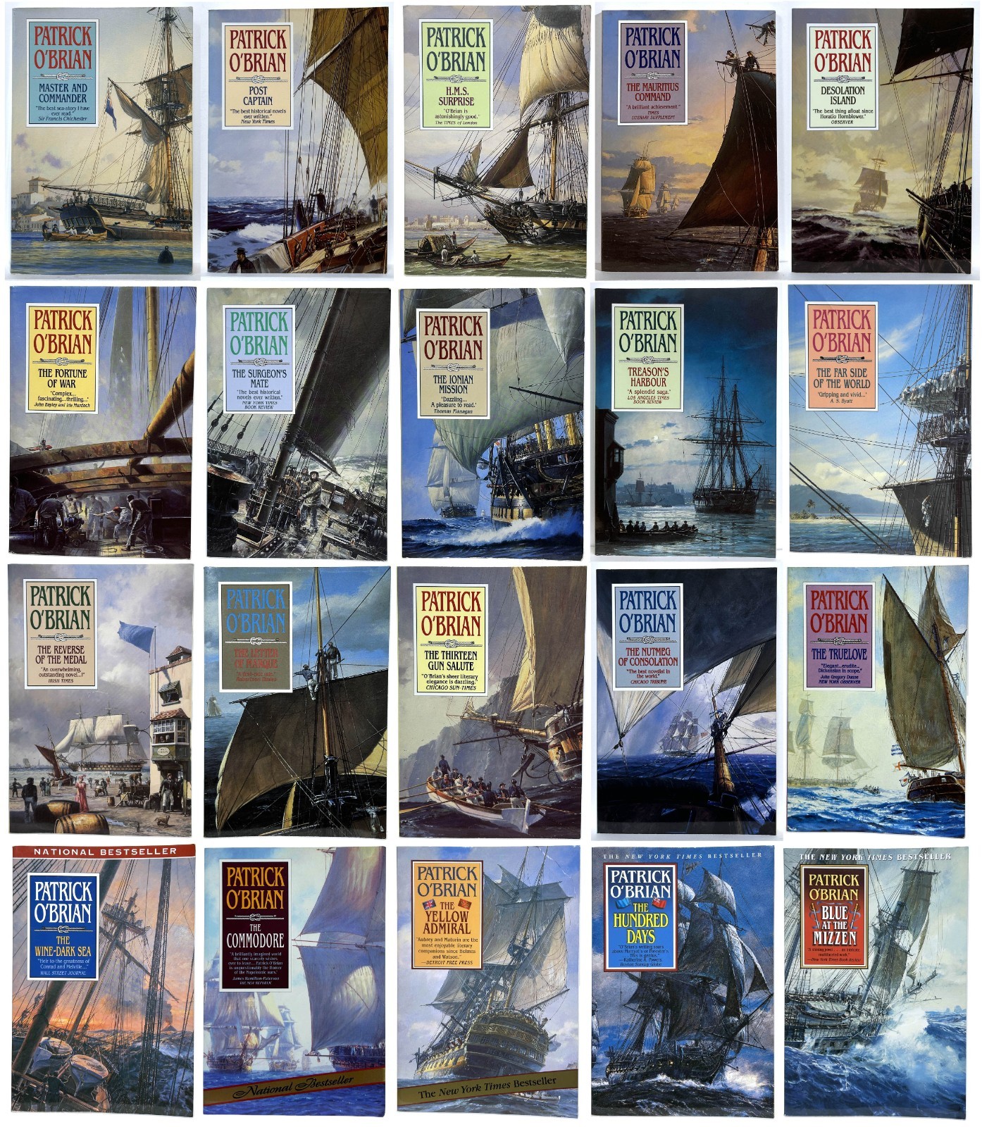 Complete Set of 20 AUBREY/MATURIN MASTER & COMMANDER by Patrick O’Brian tpb