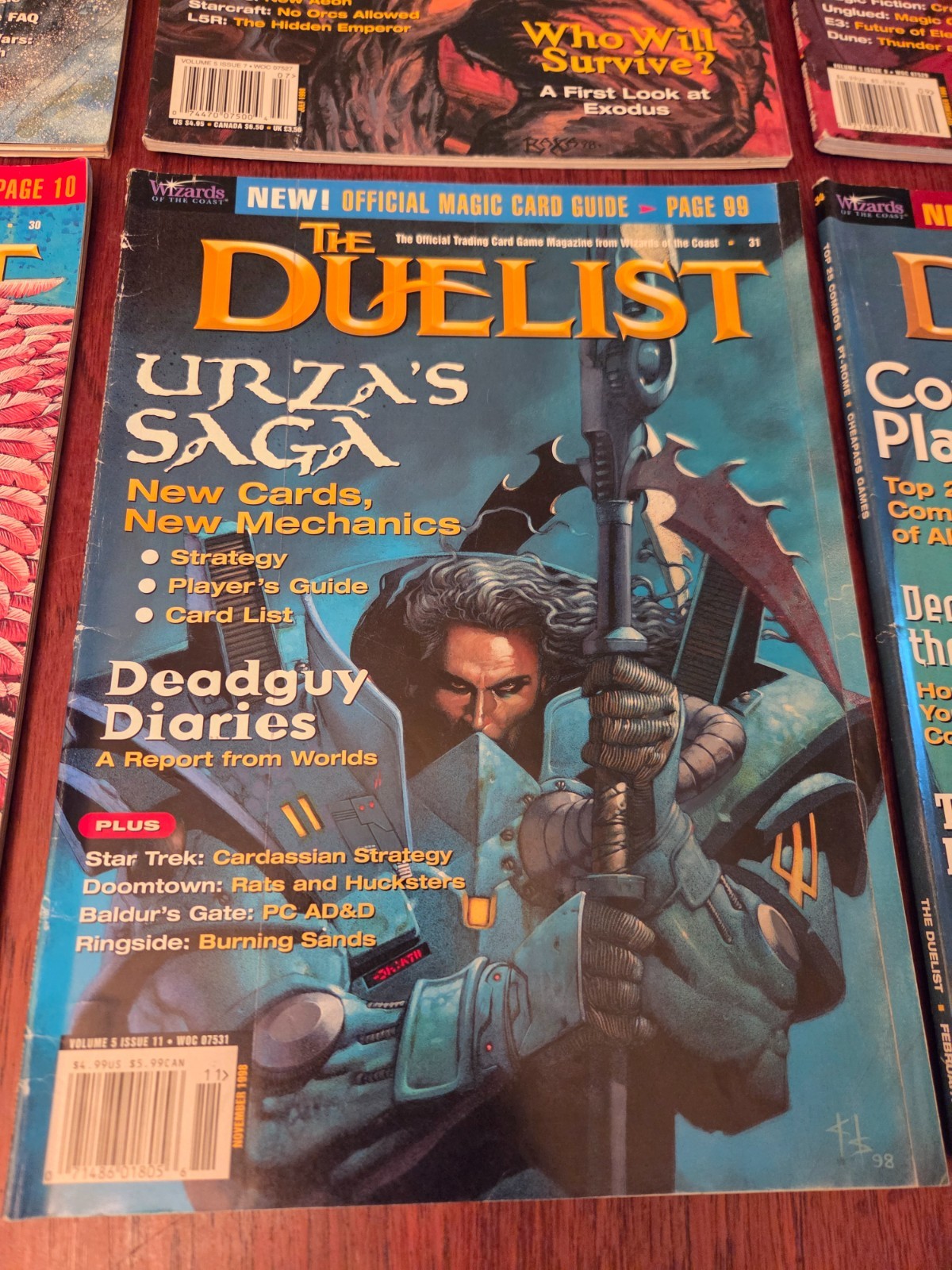 1997/98/99 Wizards Of The Coast Duelist Magazine Lot of 6