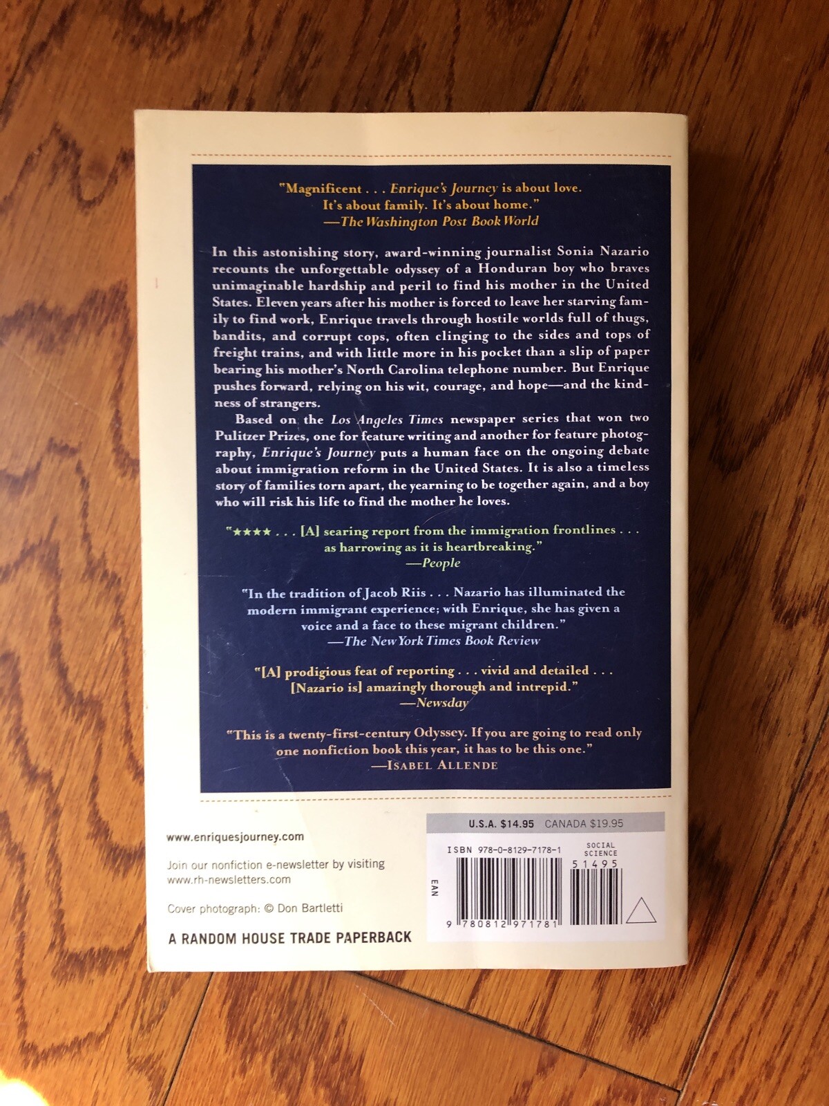 Enrique’s Journey By Sonia Nazario