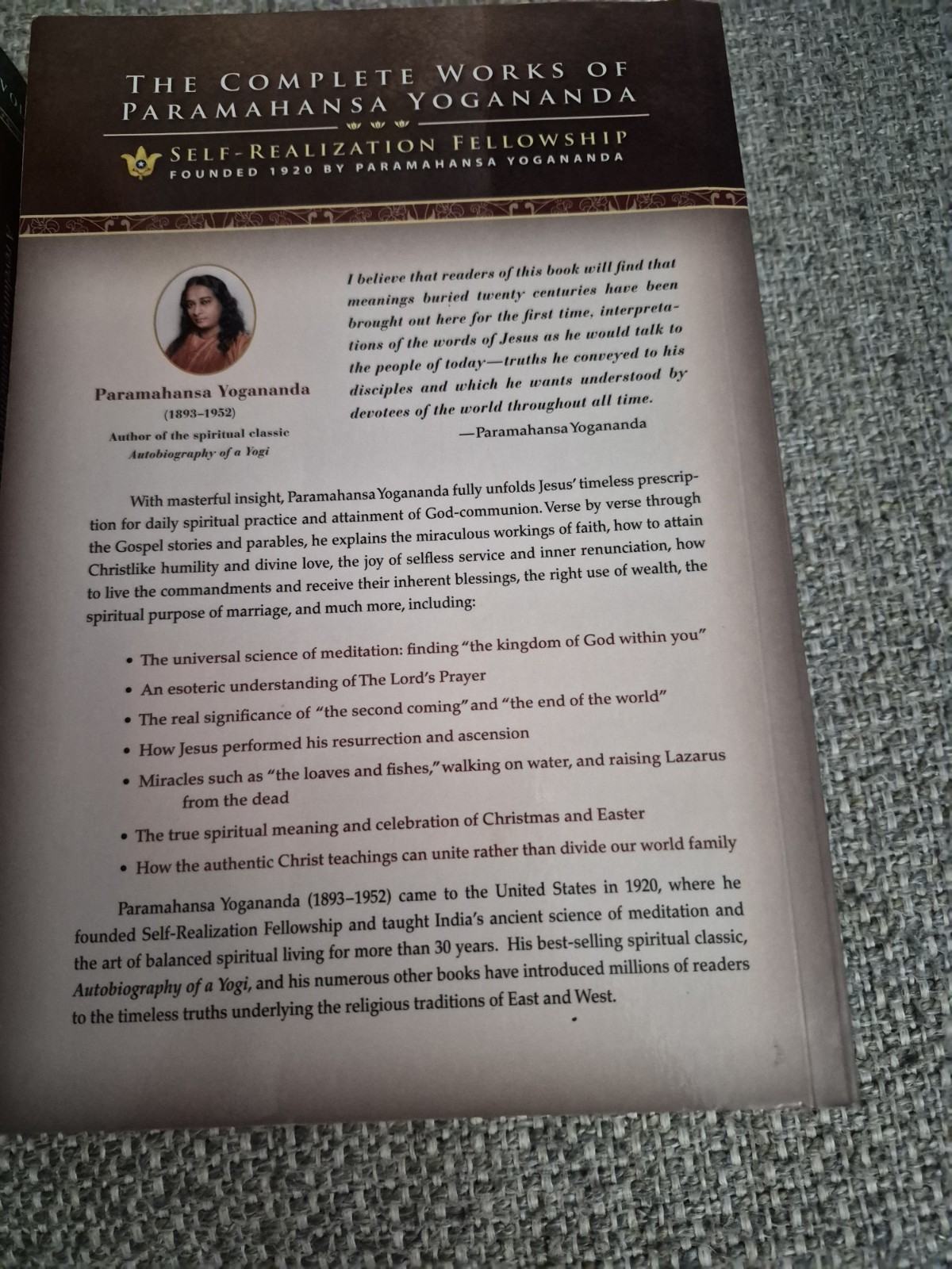 The Second Coming of Christ Paramahansa Yogananda Complete 2-Volume Box Set SRF