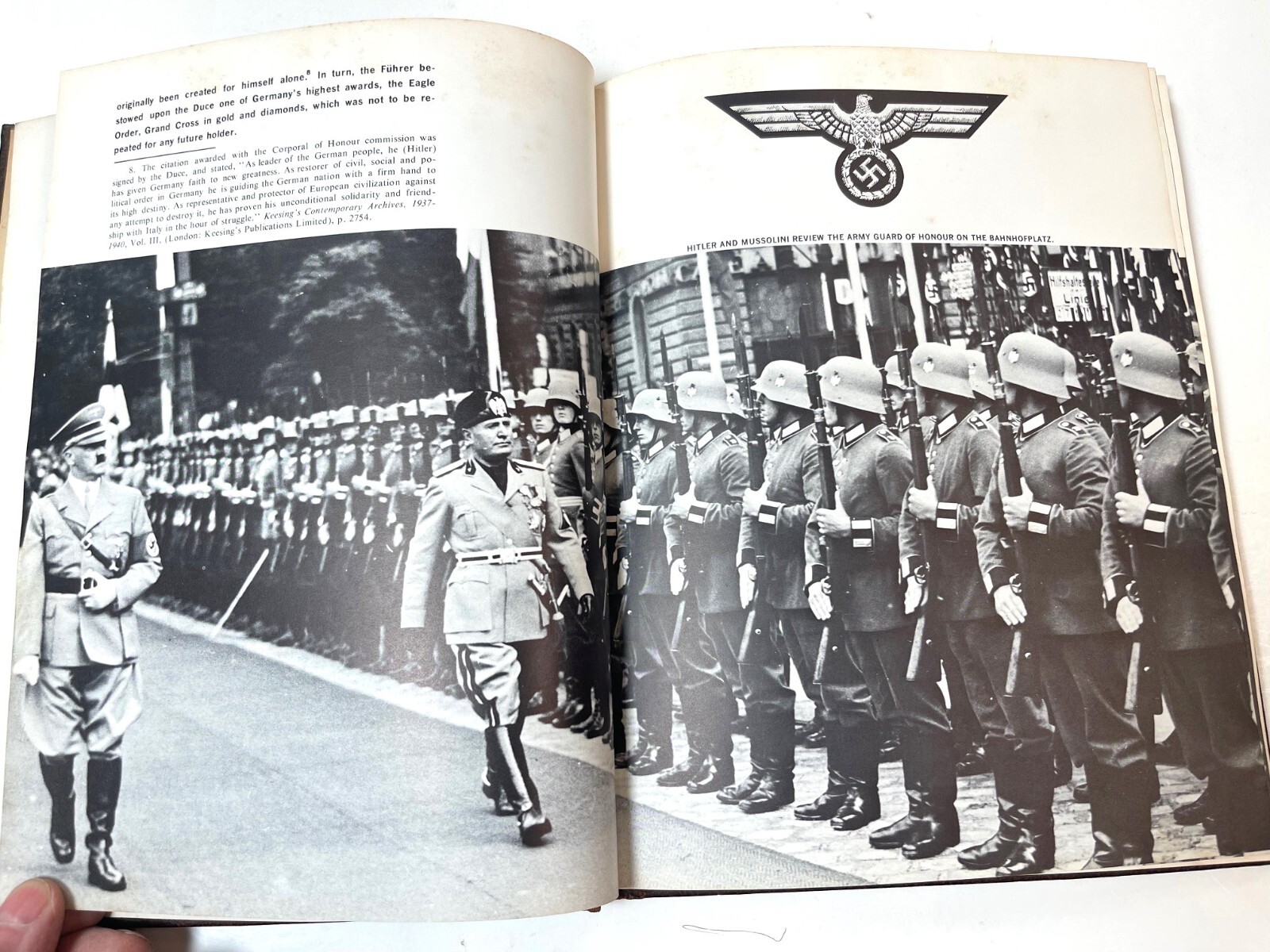 The Hitler Albums Hard Book 1970 1st Ed. Mussolini Visit 1937- SIGNED #364/500