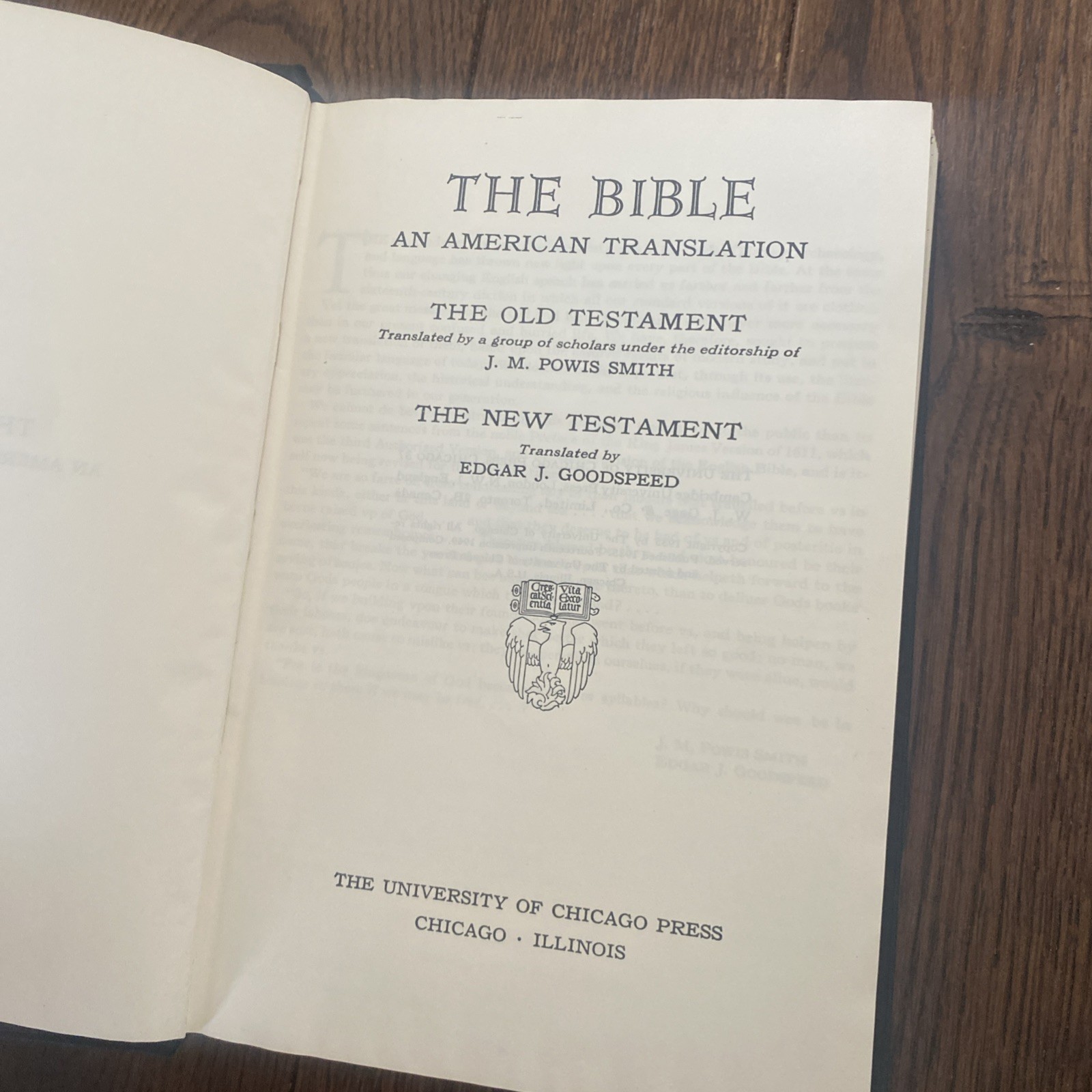 Rare The Complete Bible An American Translation University Of Chicago Press …