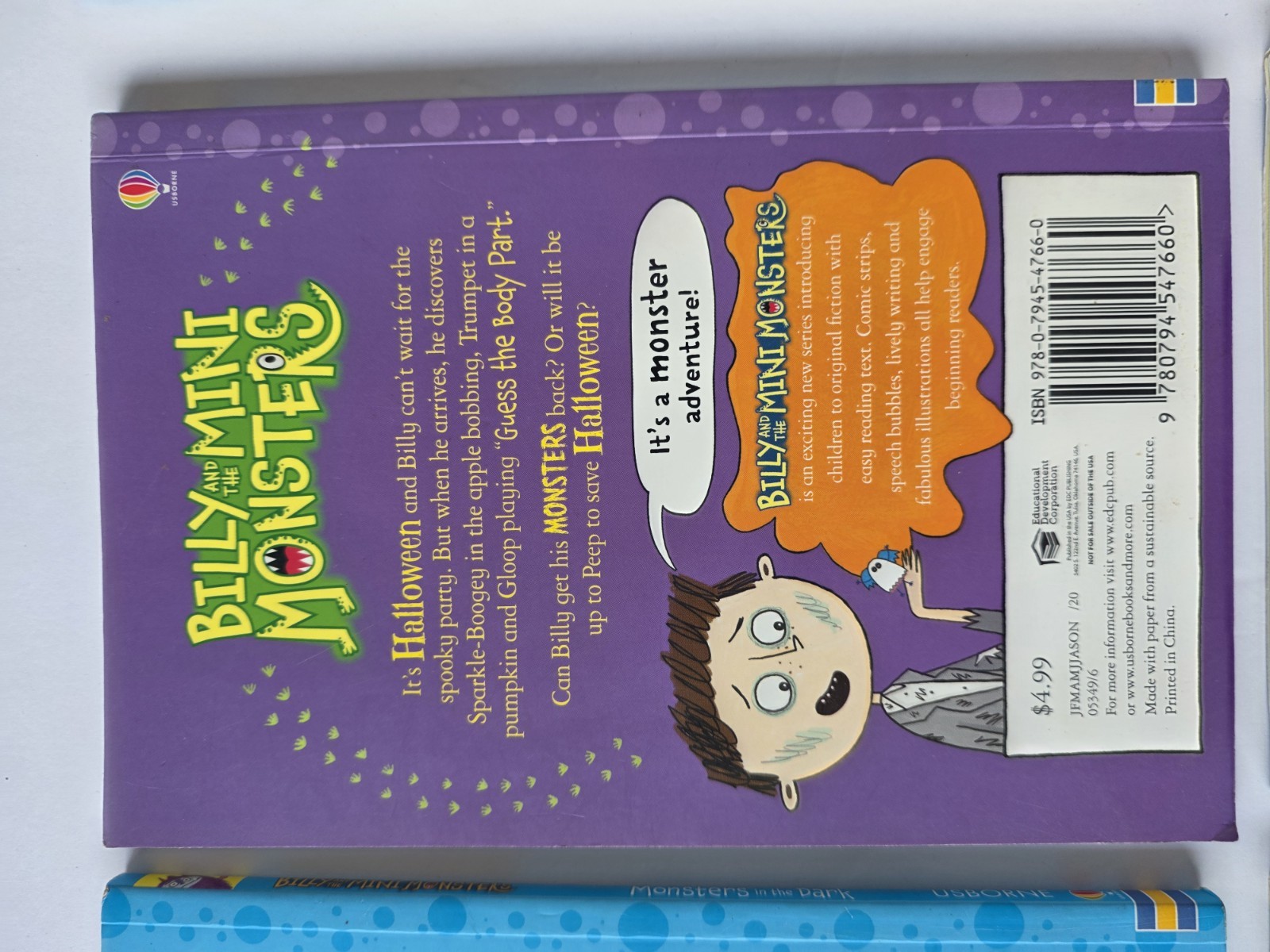 Usborne Billy And The Mini Monsters Books by Zanna Davidson- Lot of 9 VGC PB