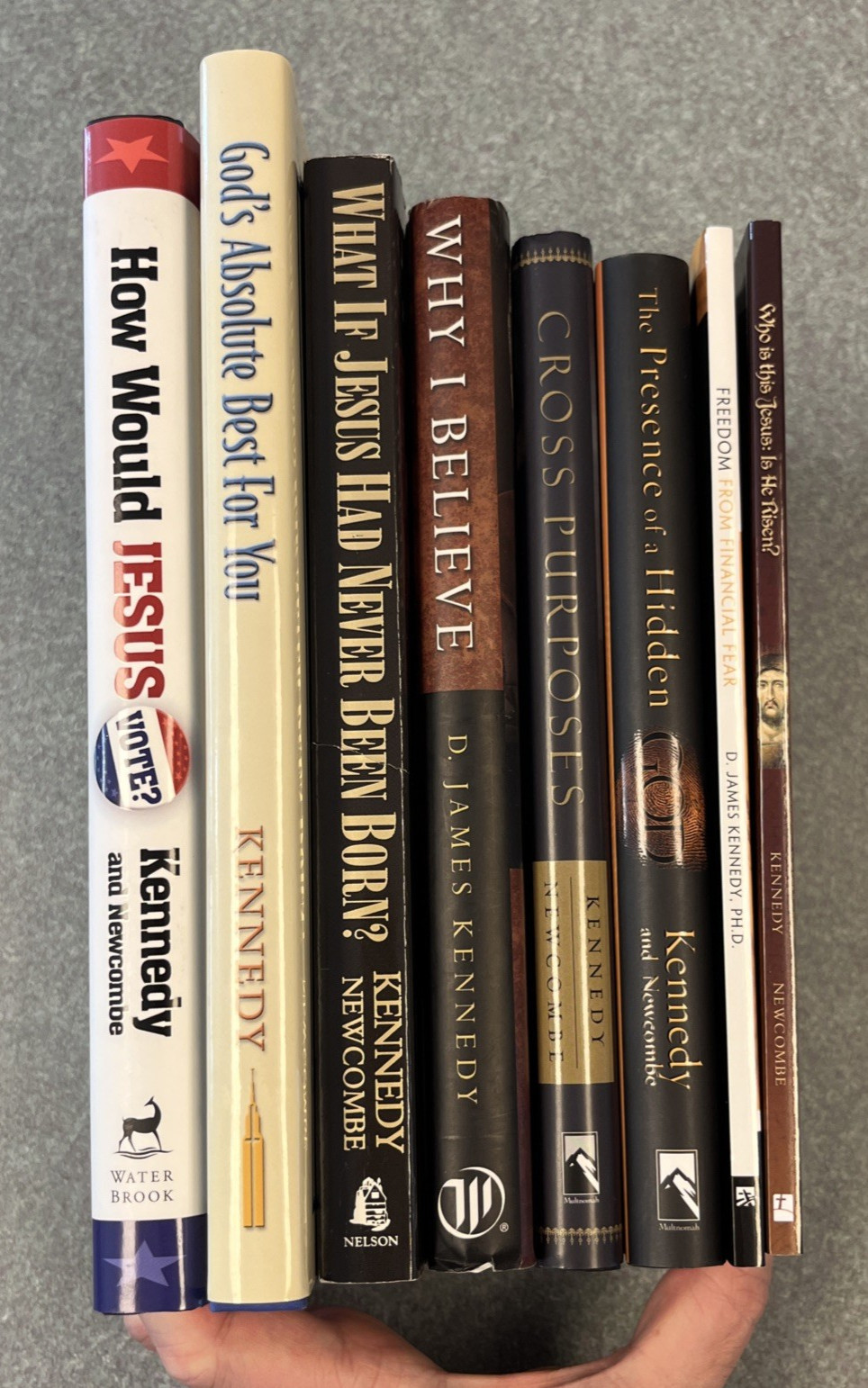 Lot of 8 Books by D. James Kennedy Jesus, Cross Purposes *NICE *CLEAN TEXT