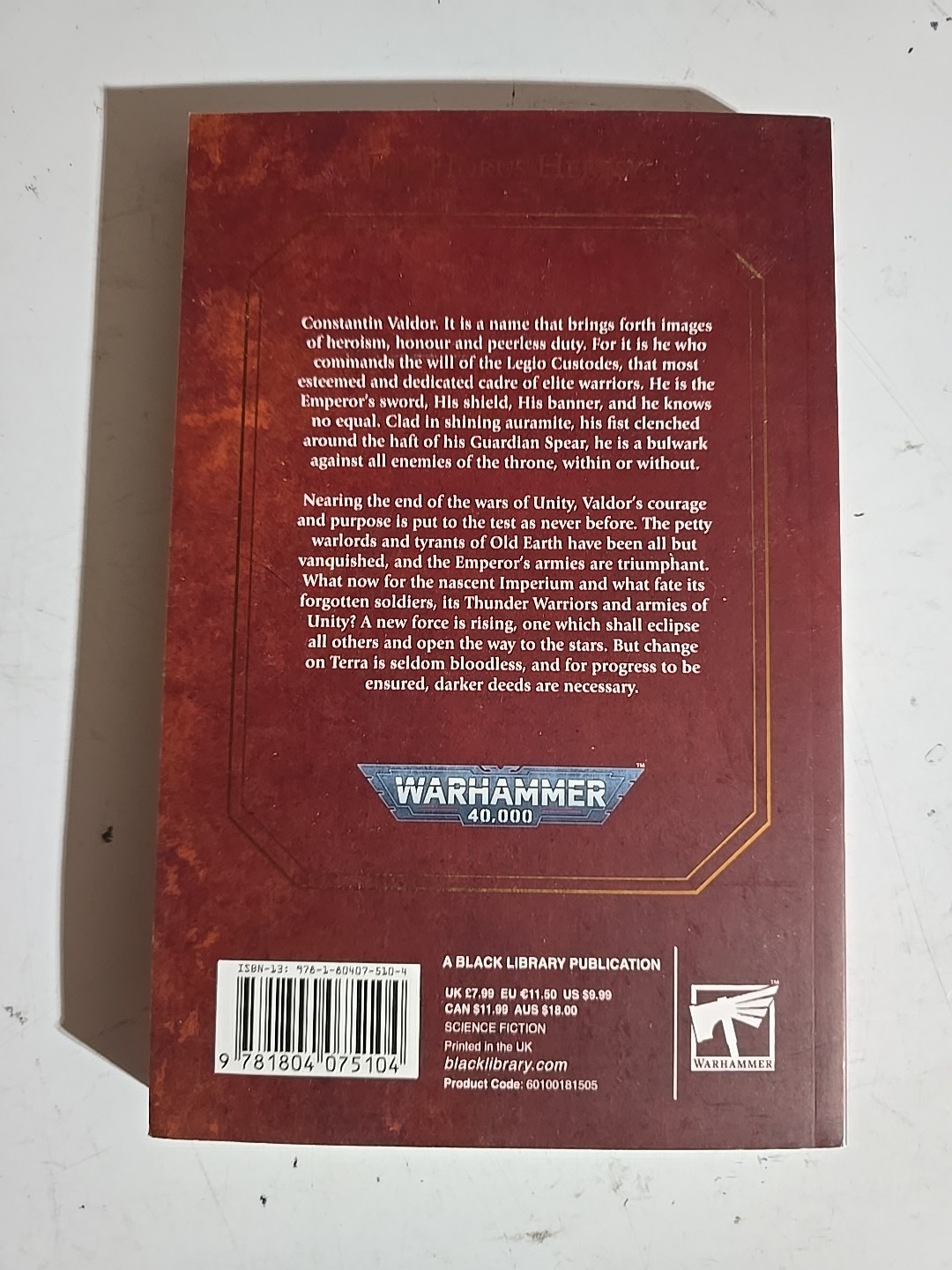 Valdor: Birth of the Imperium by Chris Wraight 23, PB Warhammer Gw New