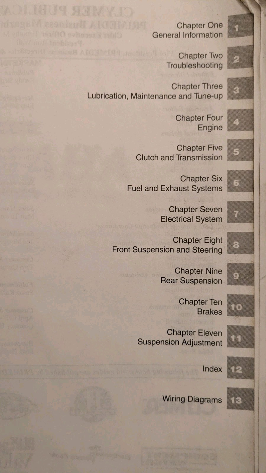 YAMAHA 1981-1999 XV535-1100 Service Manual, AS IS, Heavily Used, PB, 408p, 2001
