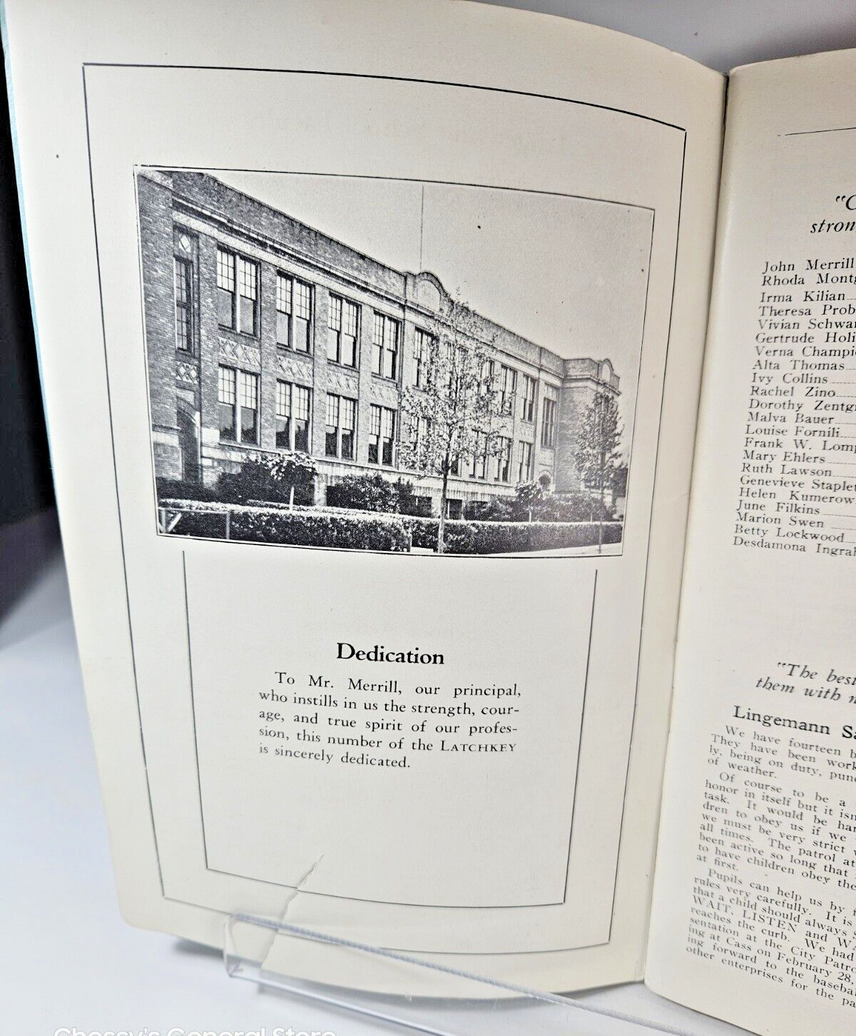Lingemann-Latchkey School Activity Yearbook 1928. 18 pages of Detroit ads.