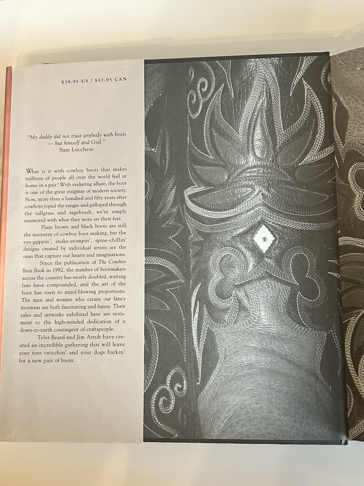 Art of the Boot Tyler Beard Jim Arndt HC 1999 1st Ed Western Cowboy Book
