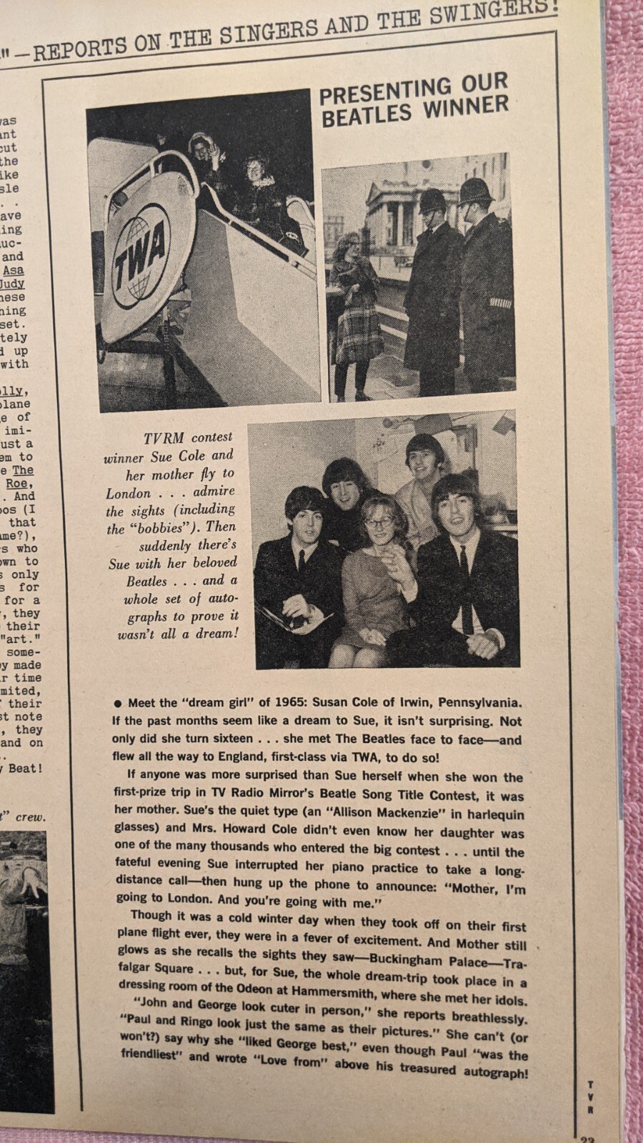 Vintage TV RADIO MIRROR Magazine, April 1965, Good Condition, 92 Pages, Jackie K