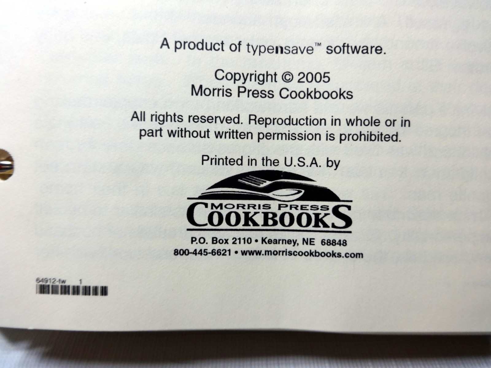 Cooking with the Herman Family Morris Press Cookbook 2005 USA