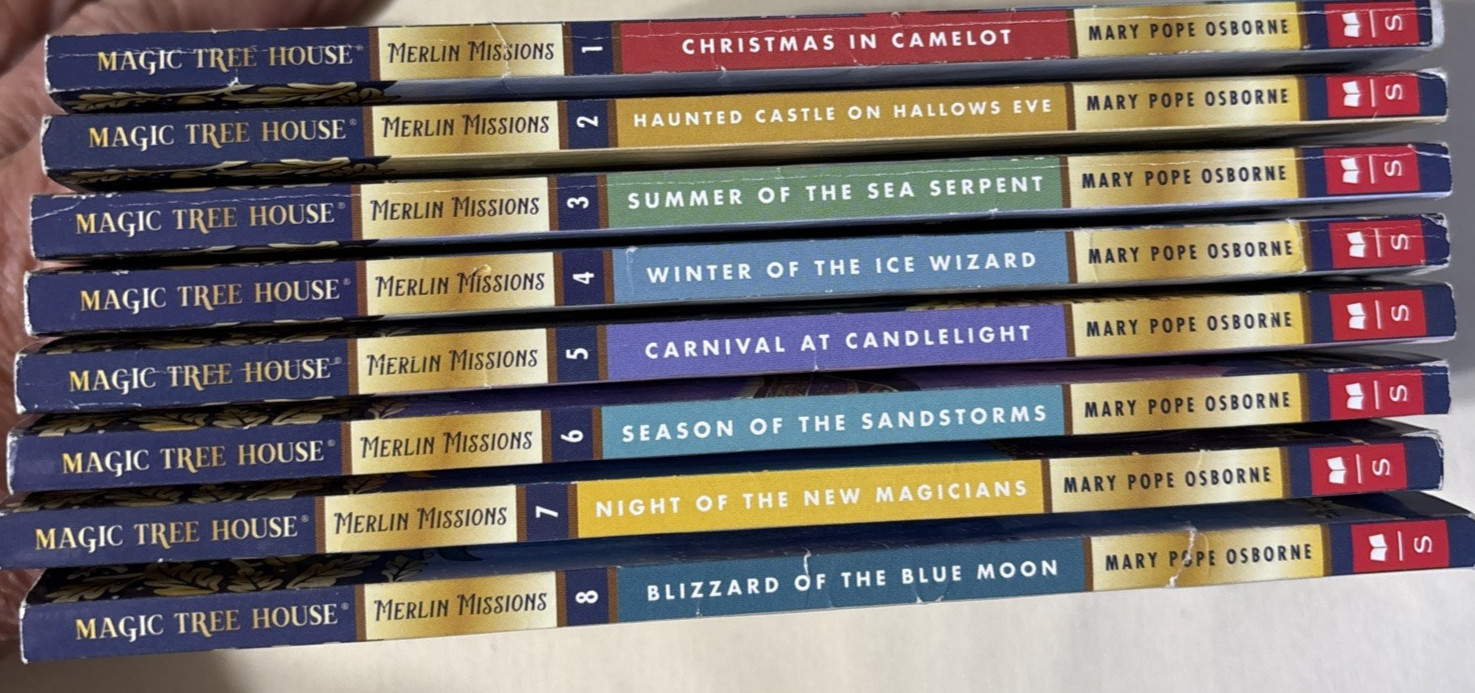 Lot of 8 Magic Tree House Merlin Missions Books by Mary Pope Osborne #1 thru #8