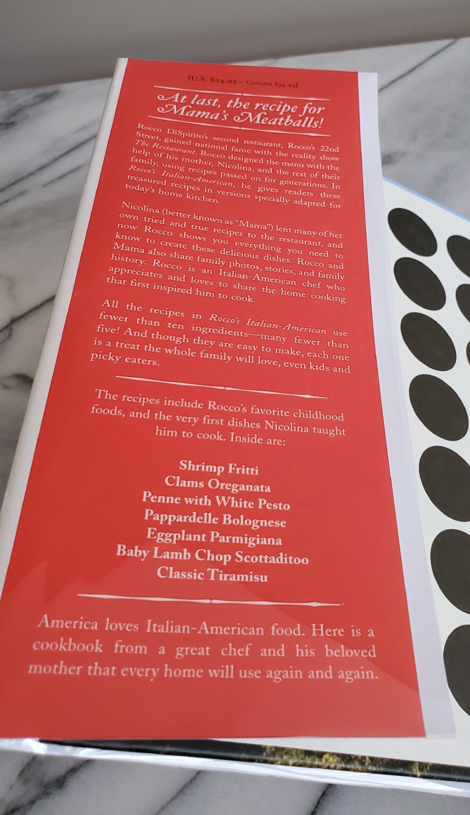 *Signed Bkplte ROCCO’S ITALIAN AMERICAN Rocco Dispirito & Mama Cookbook 2004 1st