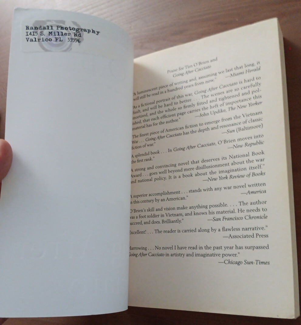 Going After Cacciato – Tim O’Brien