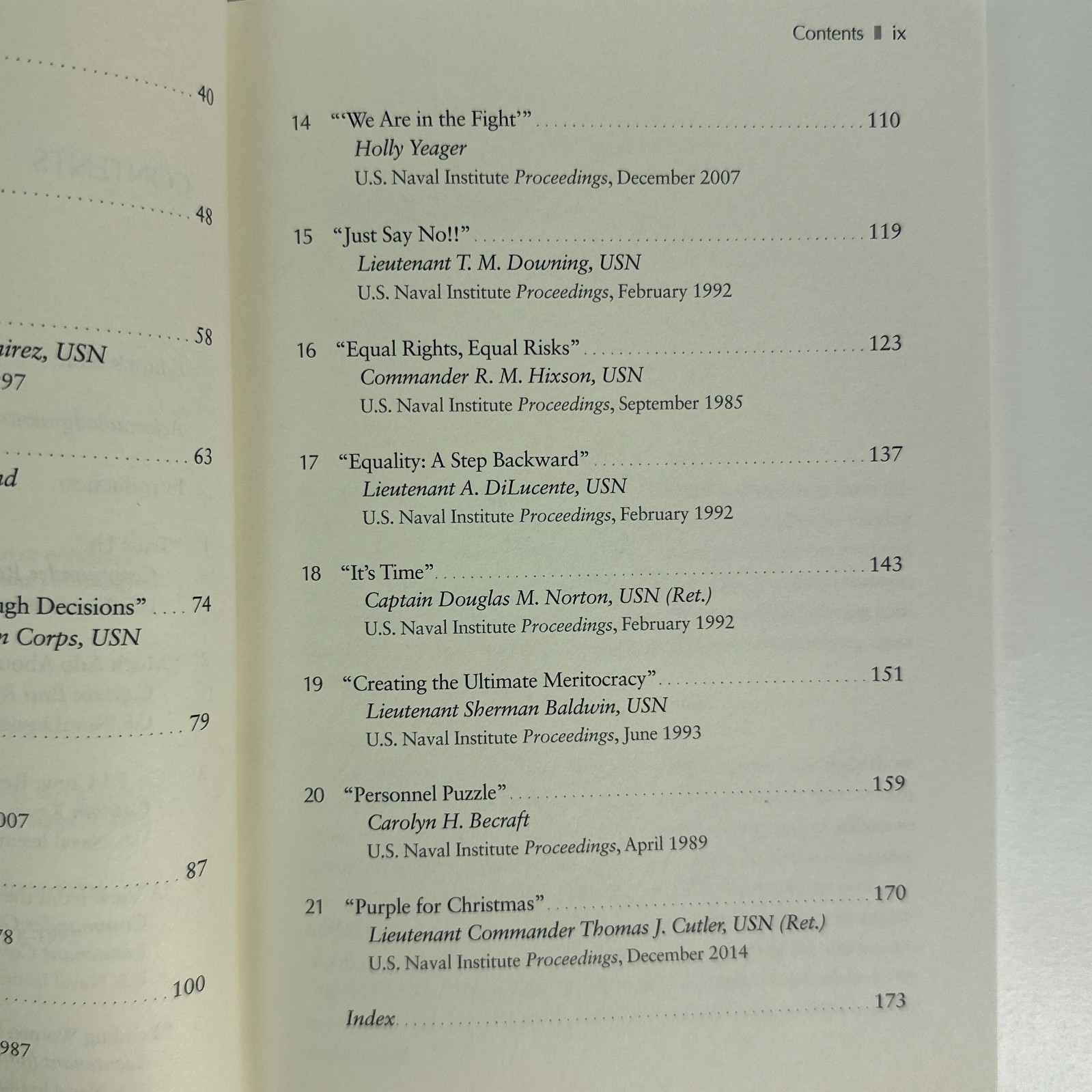 Women in the Navy the Challenges US Naval Institute Thomas J Cutler Chronicles