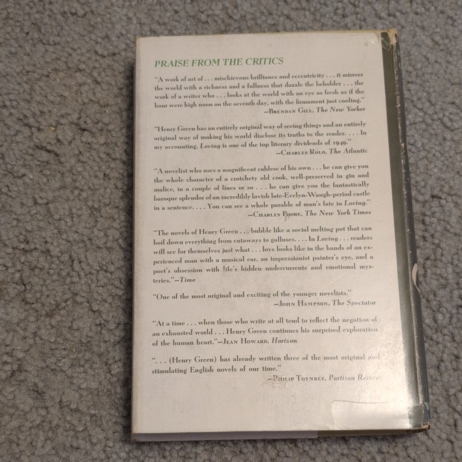 Loving by Henry Green – Viking Press 1949 Hardcover Novel w/ Dust Jacket