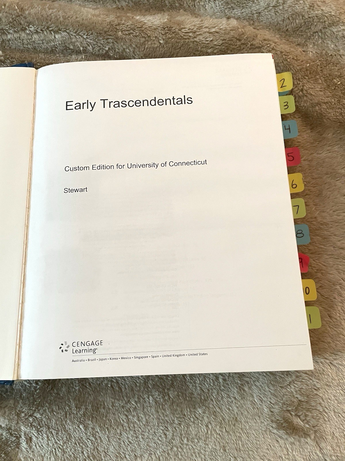 Early Transcendentals,Calculus,James Stewart,Custom for University of Conneticut