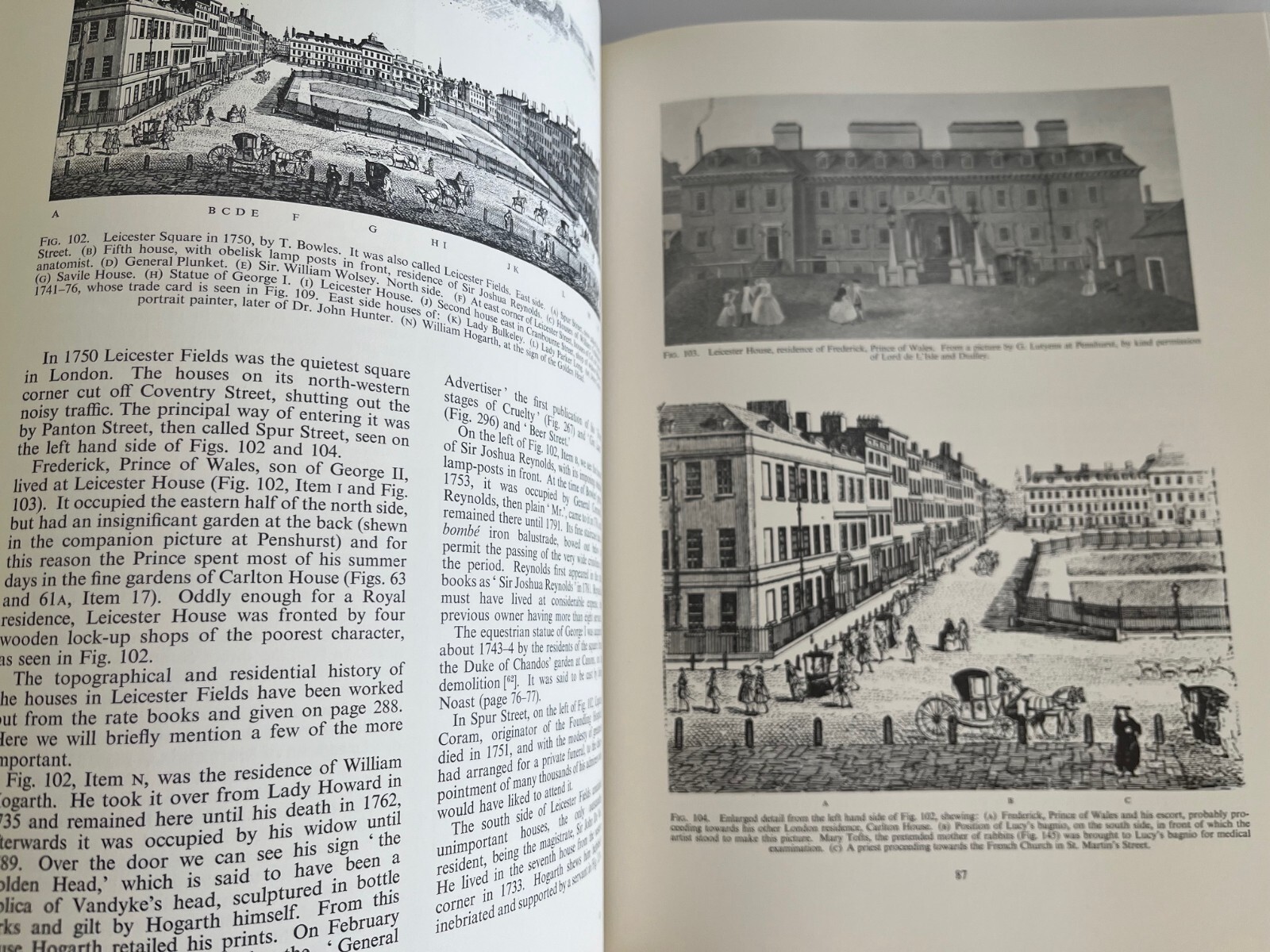 MID-GEORGIAN LONDON topographical and social survey LONDON 1750 ~ Hugh Phillips