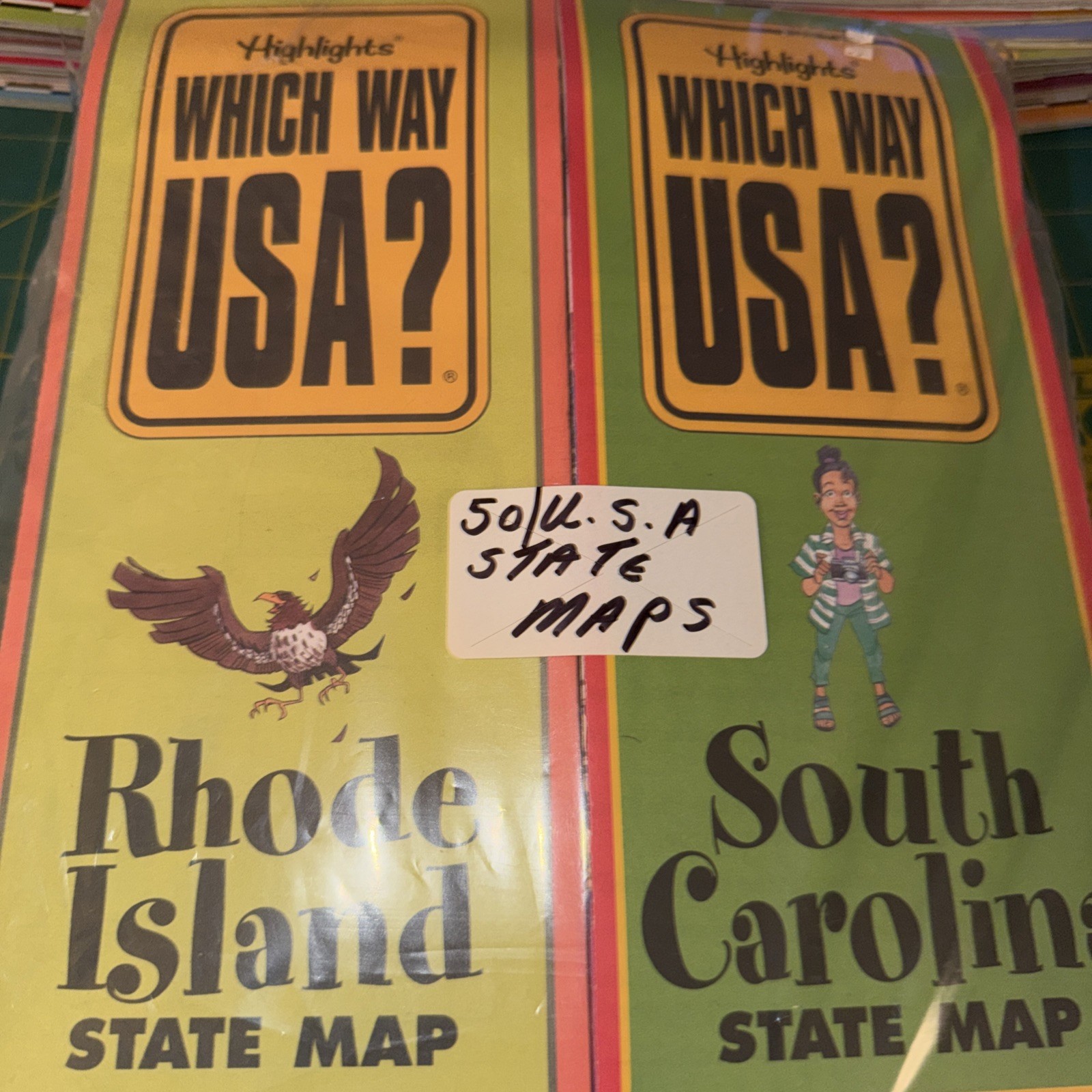Highlights Which Way USA? Puzzle Books & Maps 50 Books + 50 Maps